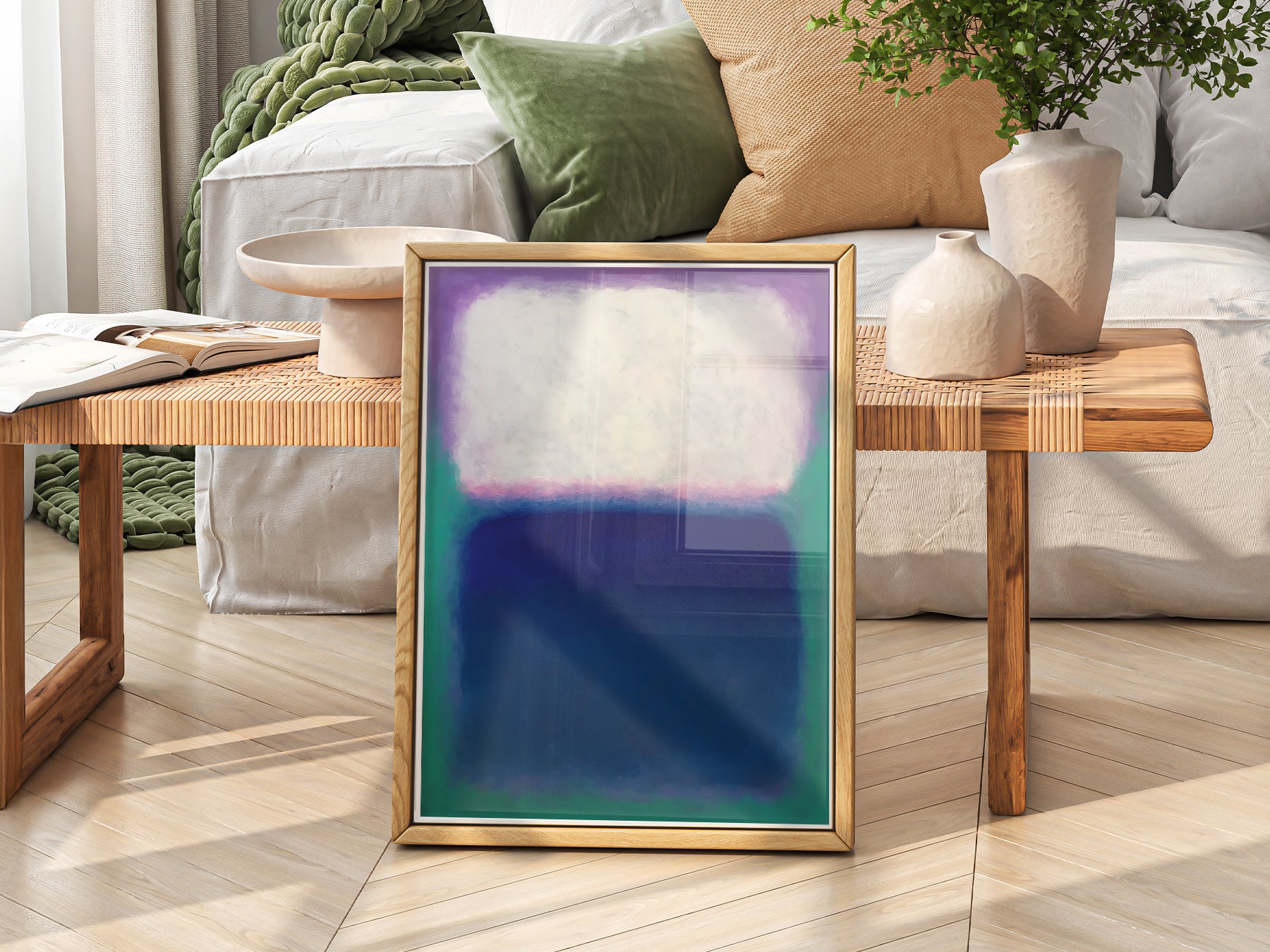 Close-up of Mark Rothko Untitled Color Field archival print on Premium Matte Paper