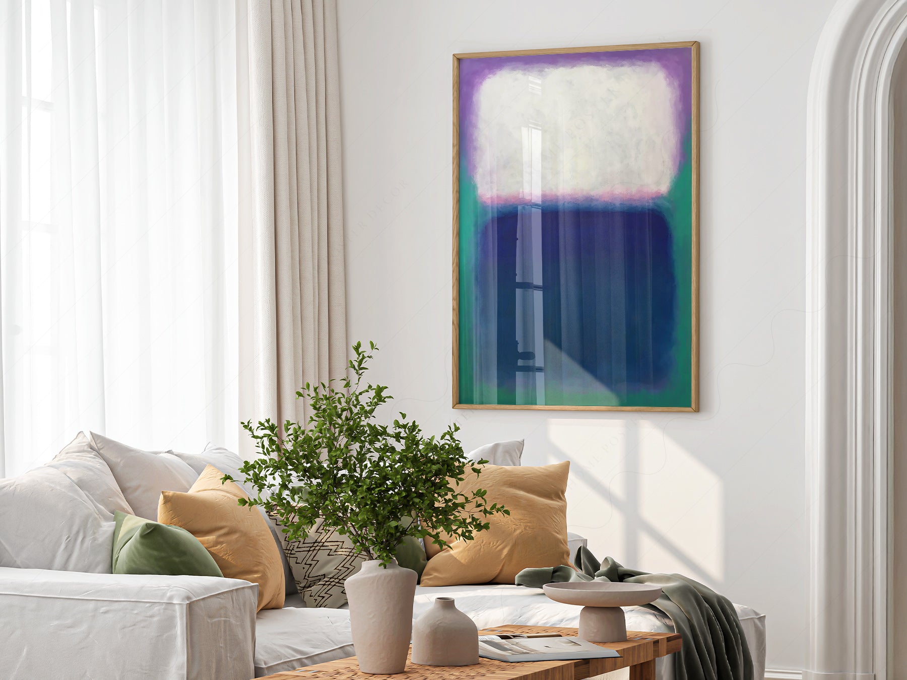 Mark Rothko Untitled Color Field print on 100% Cotton Matte Paper – texture detail