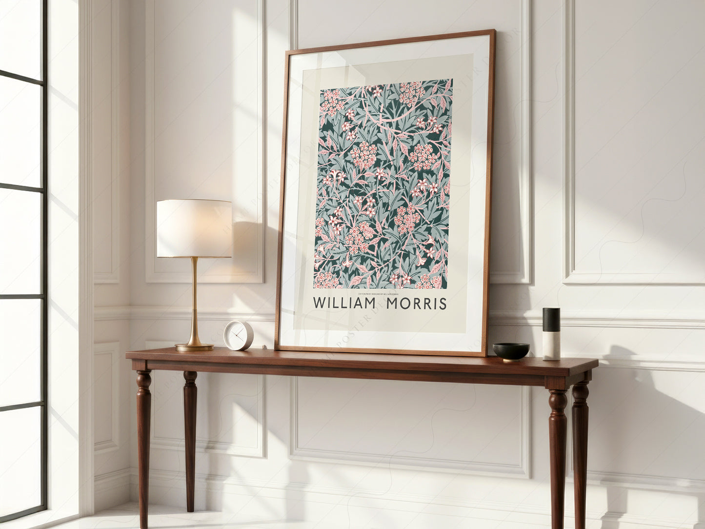 William Morris Jasmine Flower wall art print in multiple sizes for nursery walls