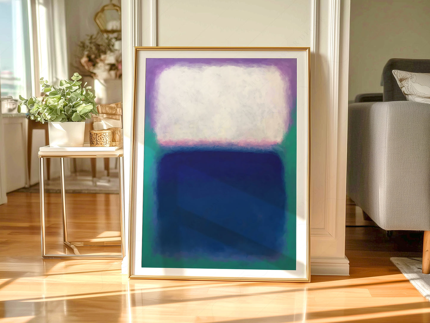 Gallery wall featuring Mark Rothko Untitled Color Field fine art print