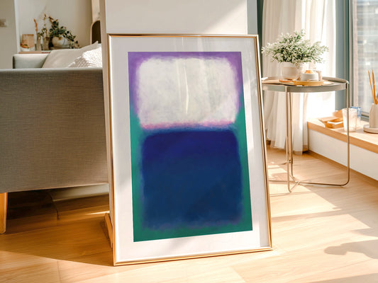 Mark Rothko Untitled Color Field wall art print displayed in a bright modern living room