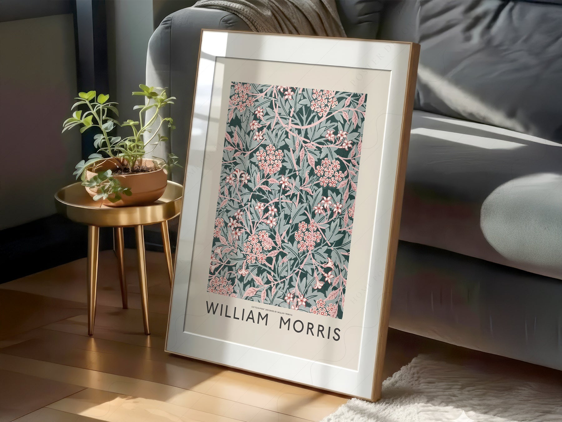 William Morris Jasmine Flower displayed in a gender-neutral children's bedroom