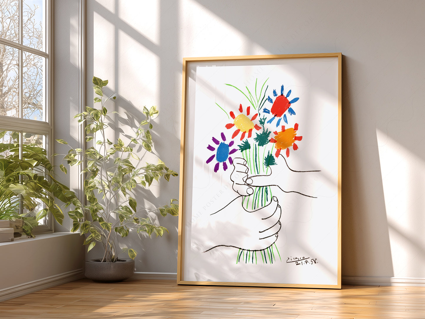 Pablo Picasso, The Flowers of Peace, 1958, Fine art print