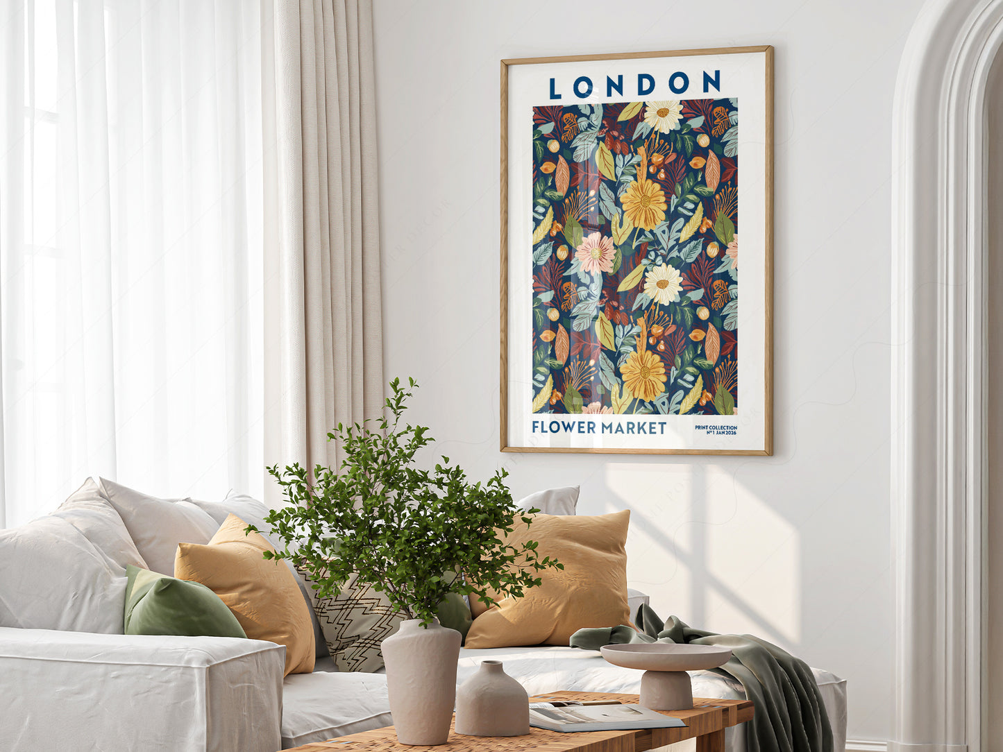 Flower Market London, Floral Wall Art - Fall Collection