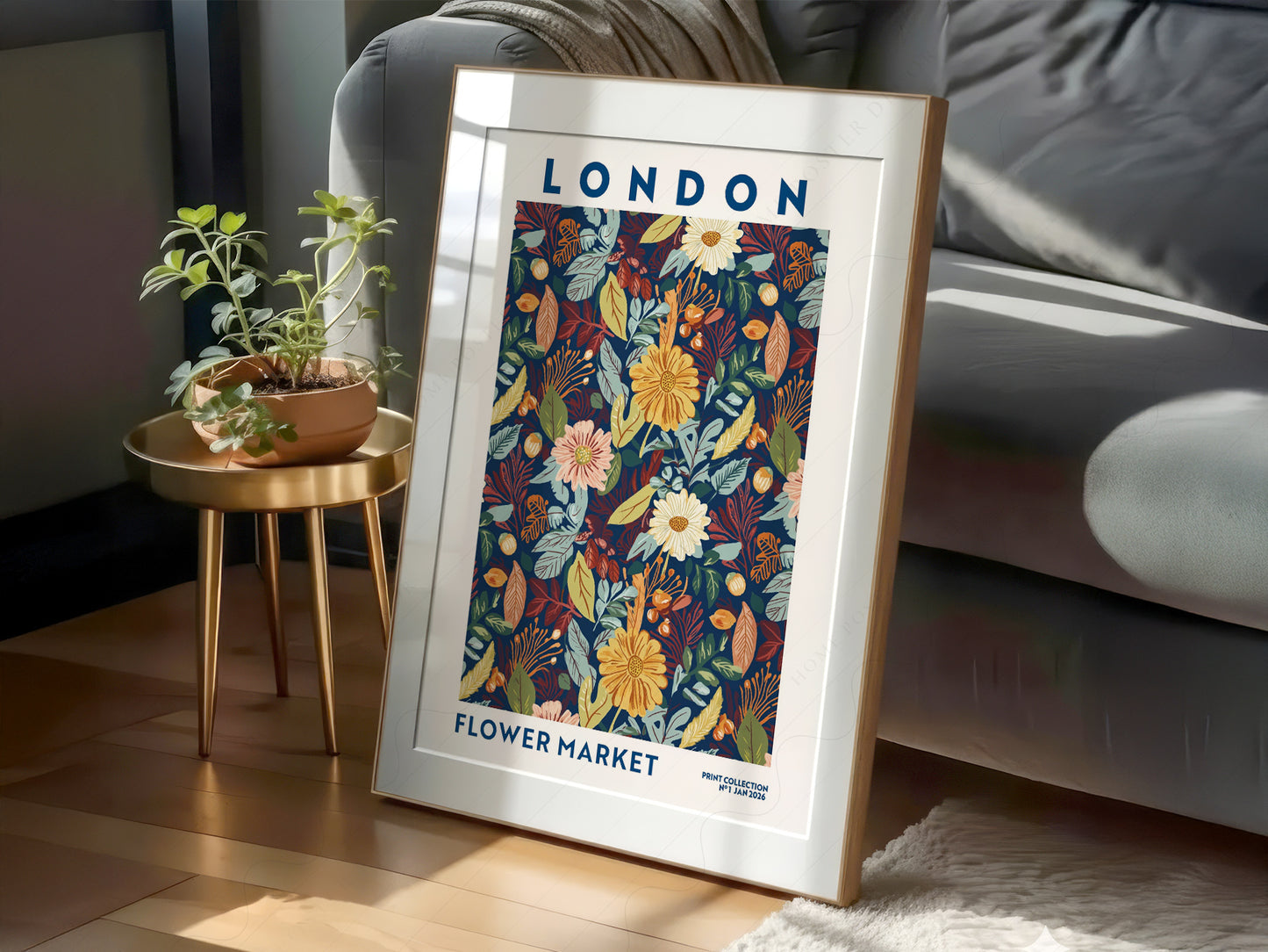 Flower Market London, Floral Wall Art - Fall Collection