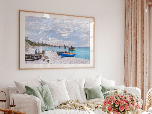 Claude Monet Poster, The Beach at Sainte-Adresse 1867