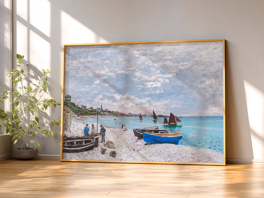 Claude Monet Poster, The Beach at Sainte-Adresse 1867