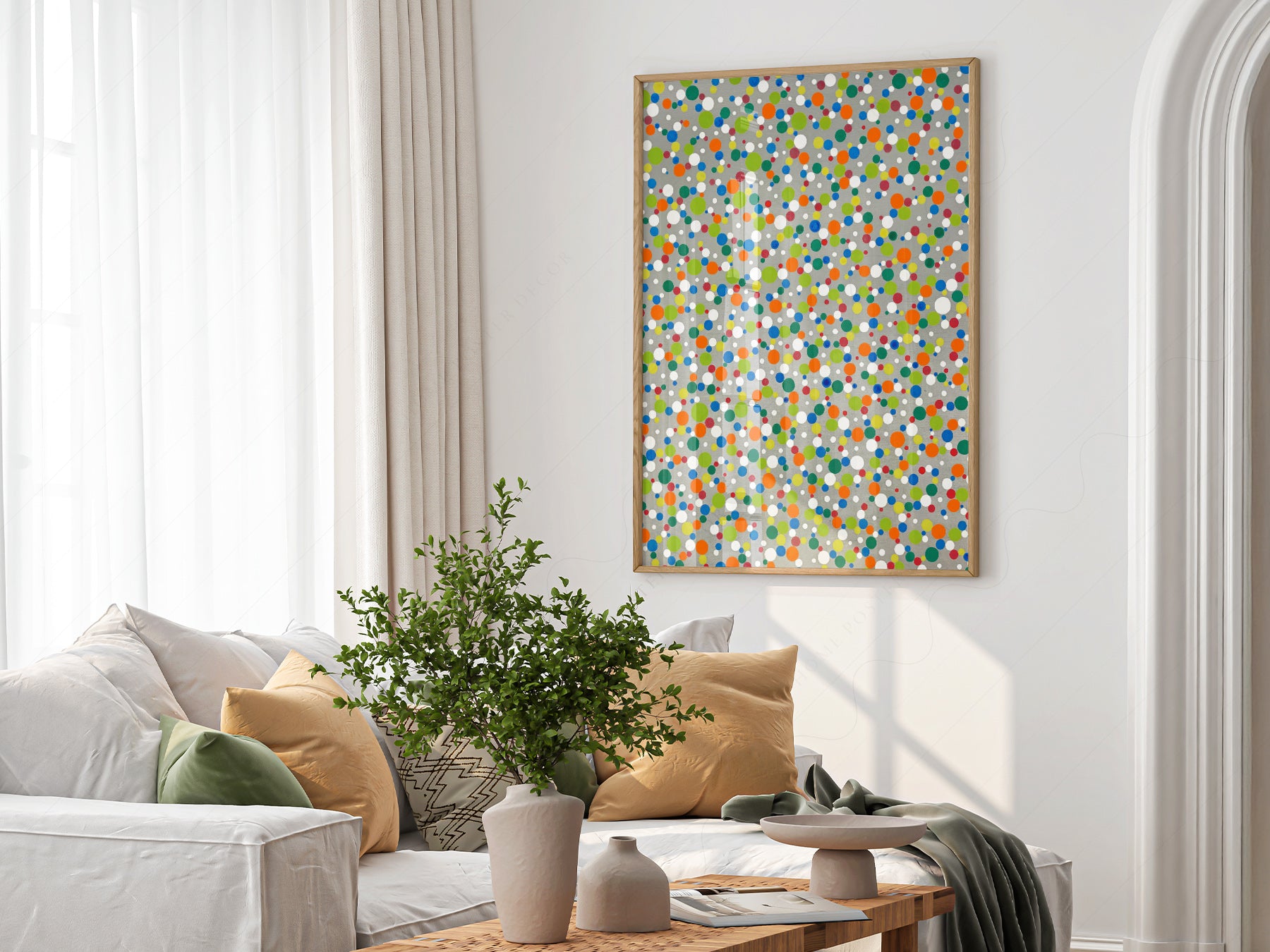 Yayoi Kusama Dots on 100% Cotton Matte Paper – texture detail