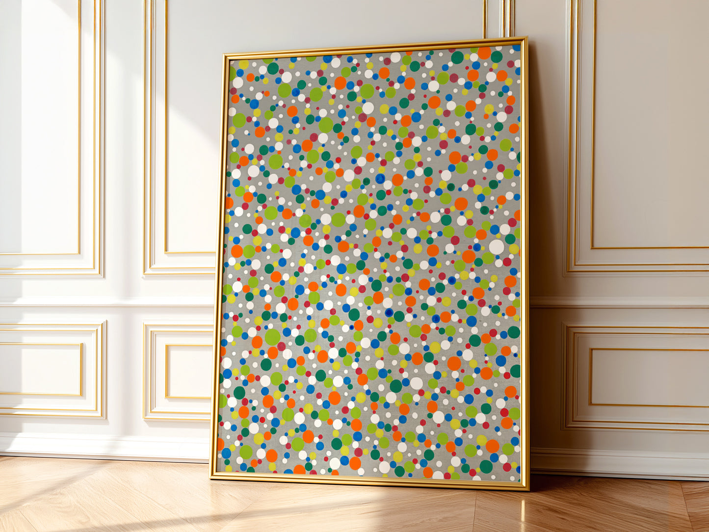 Unframed Yayoi Kusama Dots nursery print ready to frame