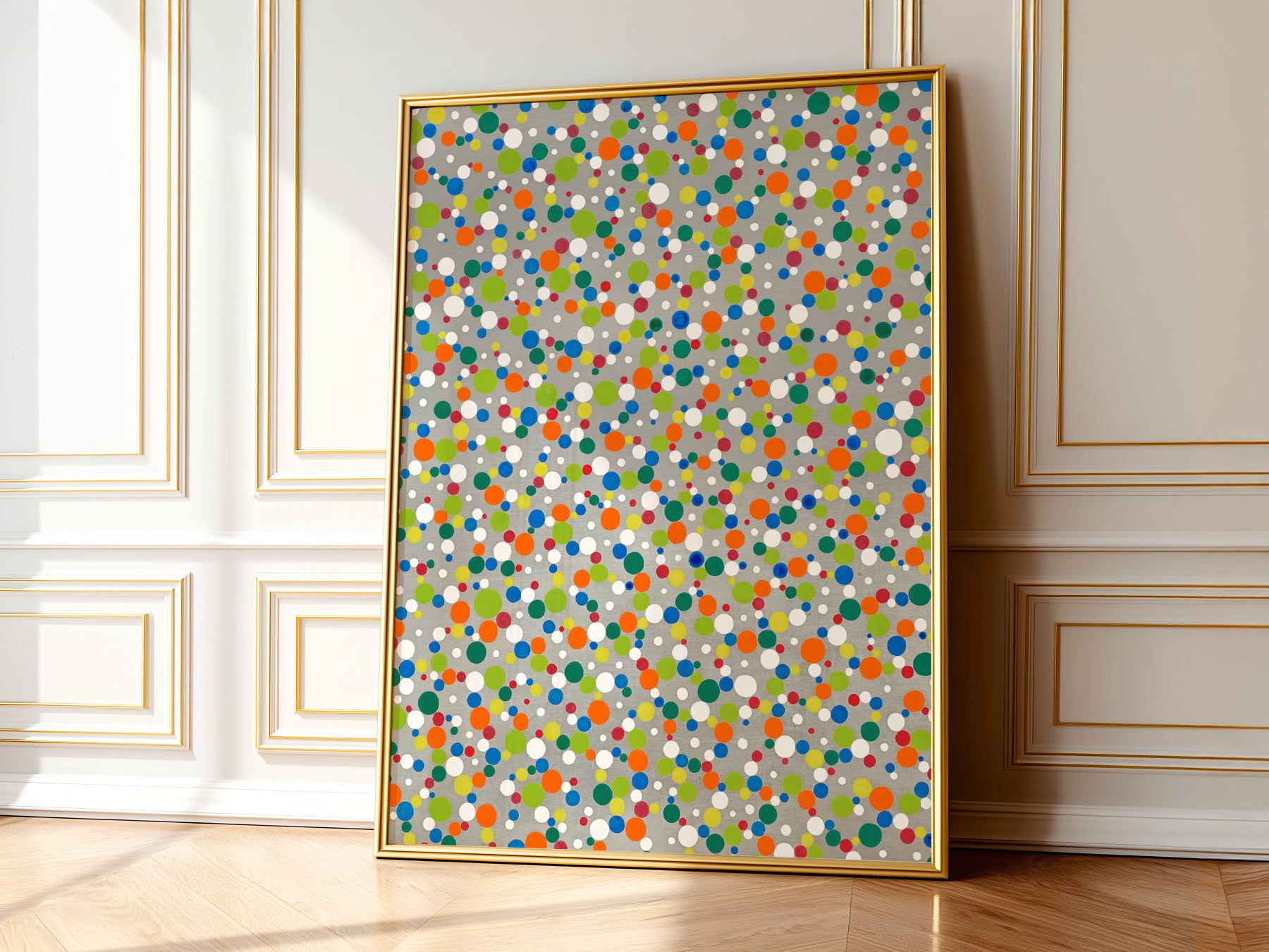 Unframed Yayoi Kusama Dots nursery print ready to frame