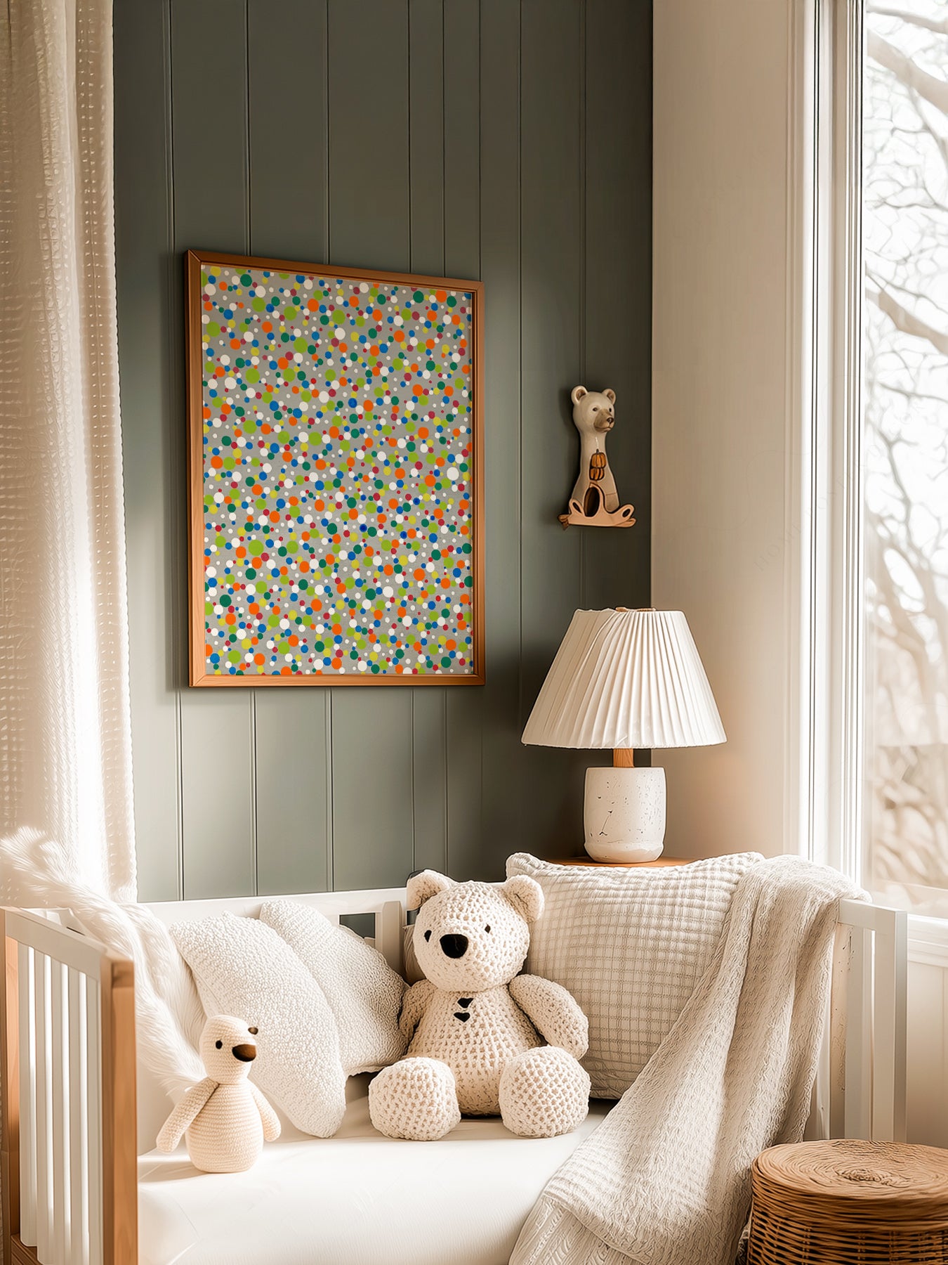 Yayoi Kusama Dots wall art print in multiple sizes for nursery walls