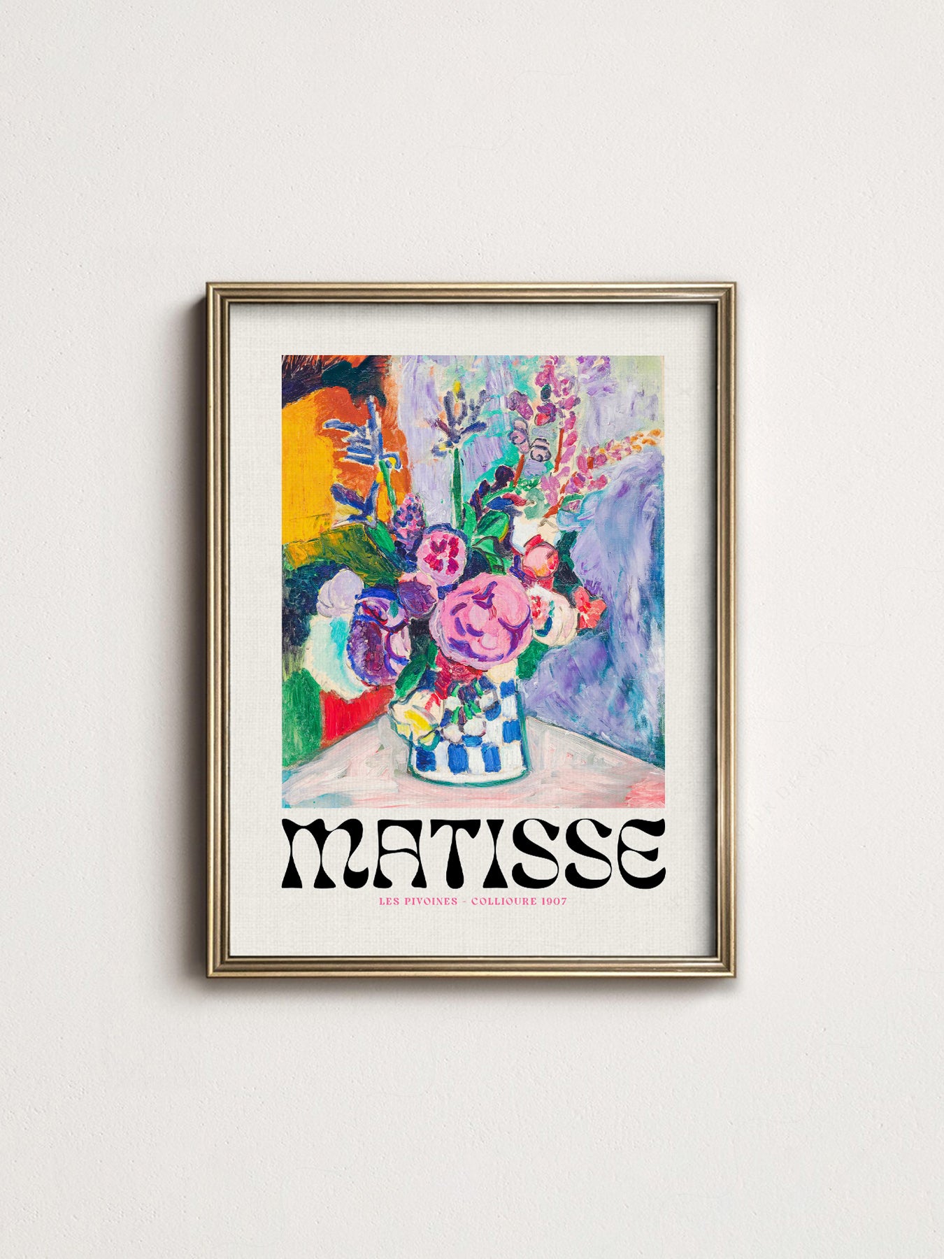 Henri Matisse Les Pivoines Art Print – Colorful Floral – exhibition poster wall art