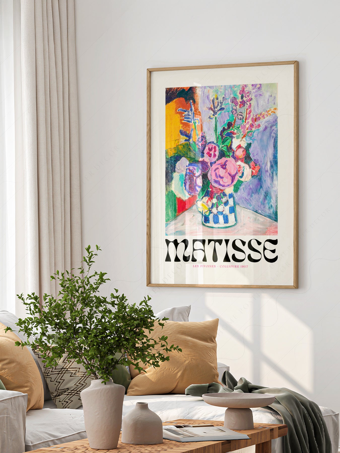 Henri Matisse Les Pivoines Art Print – Colorful Floral – archival paper art print