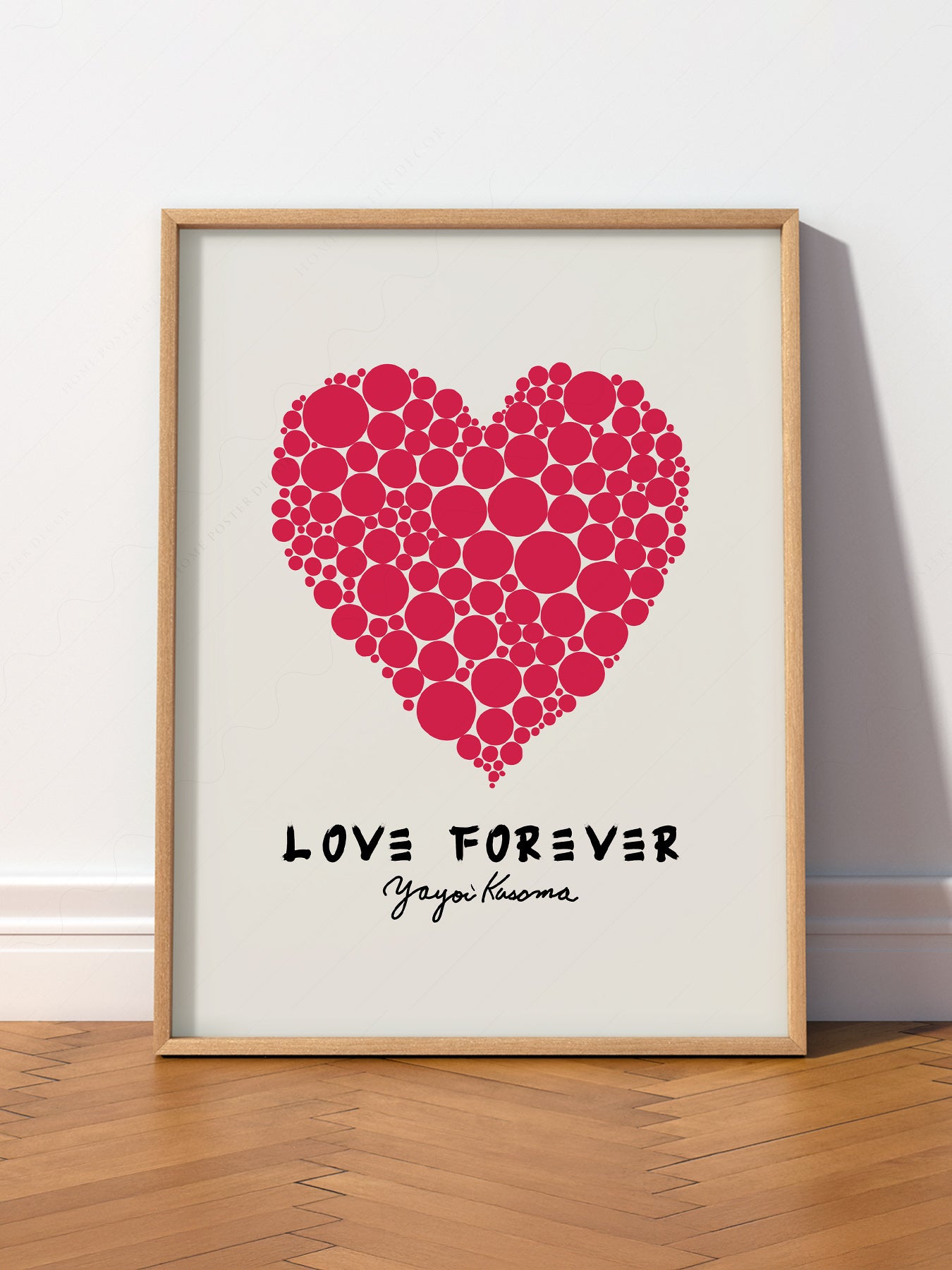 Yayoi Kusama Love Forever Art Print – Red Heart Polka – fine art print wall decor