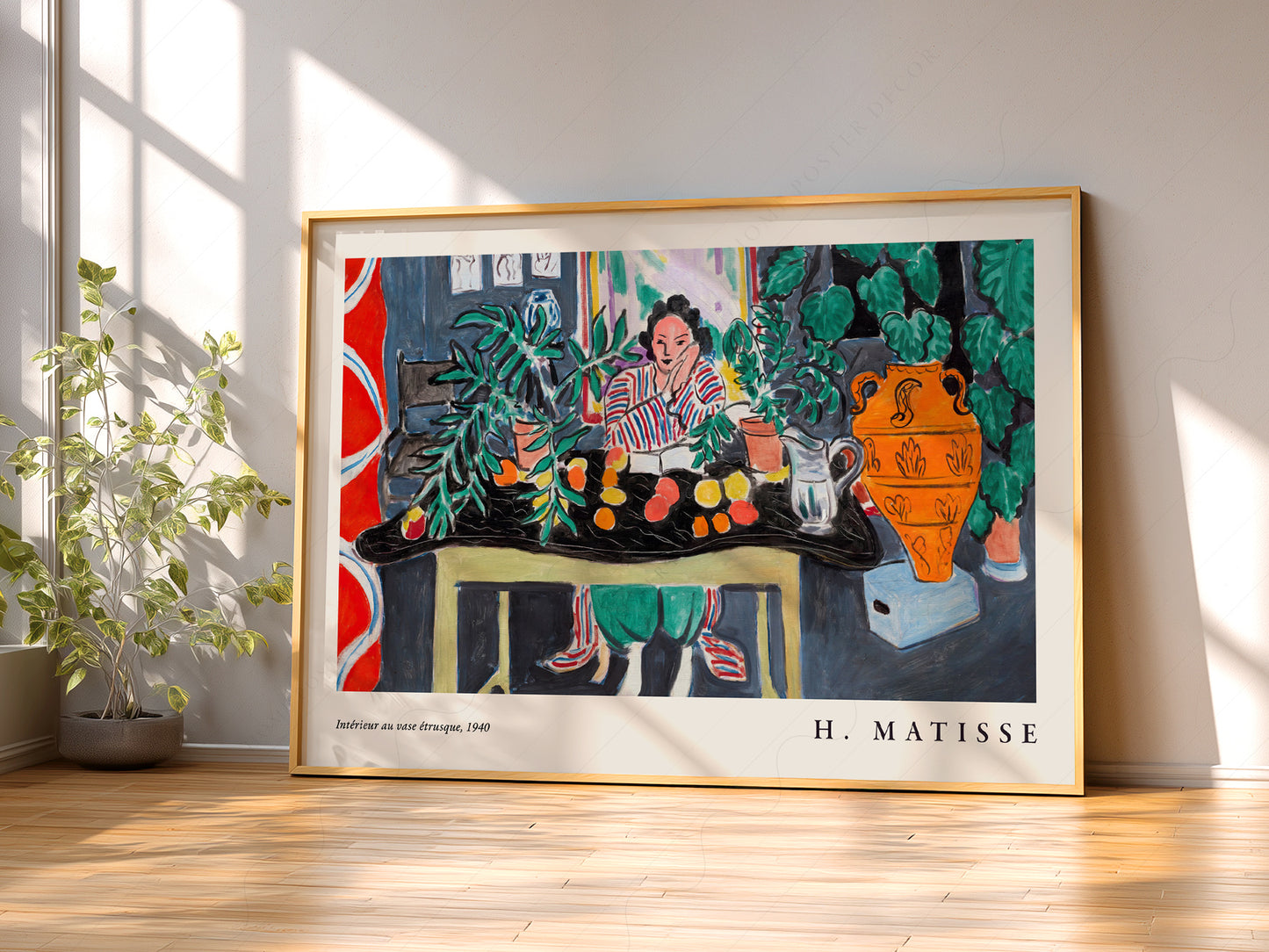 Henri Matisse, Interior with Etruscan Vase Print