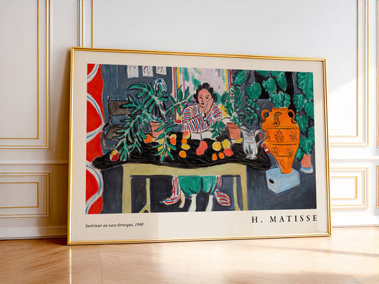 Henri Matisse, Interior with Etruscan Vase Print