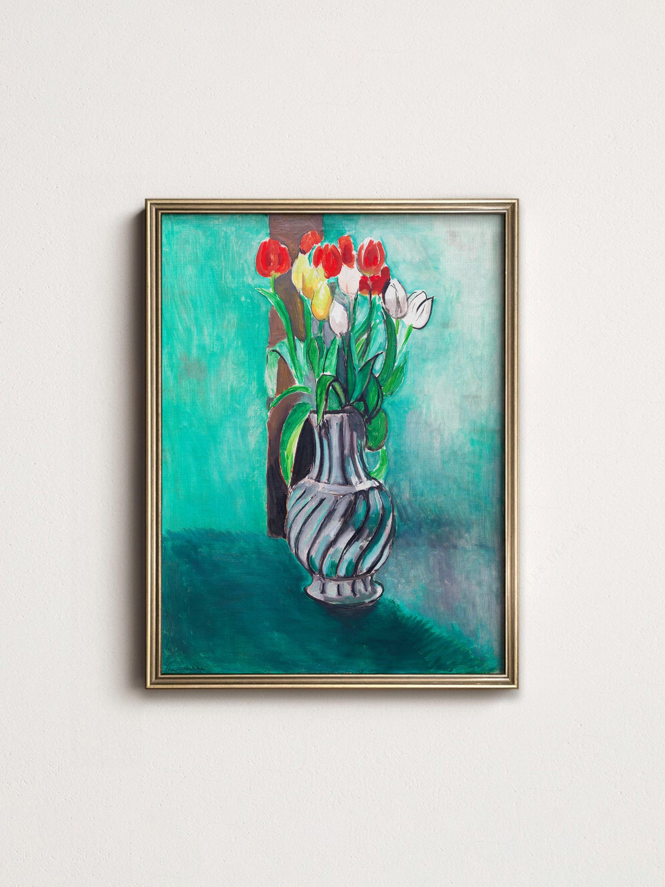 Multiple size options for Henri Matisse Tulips in Vase wall art print display