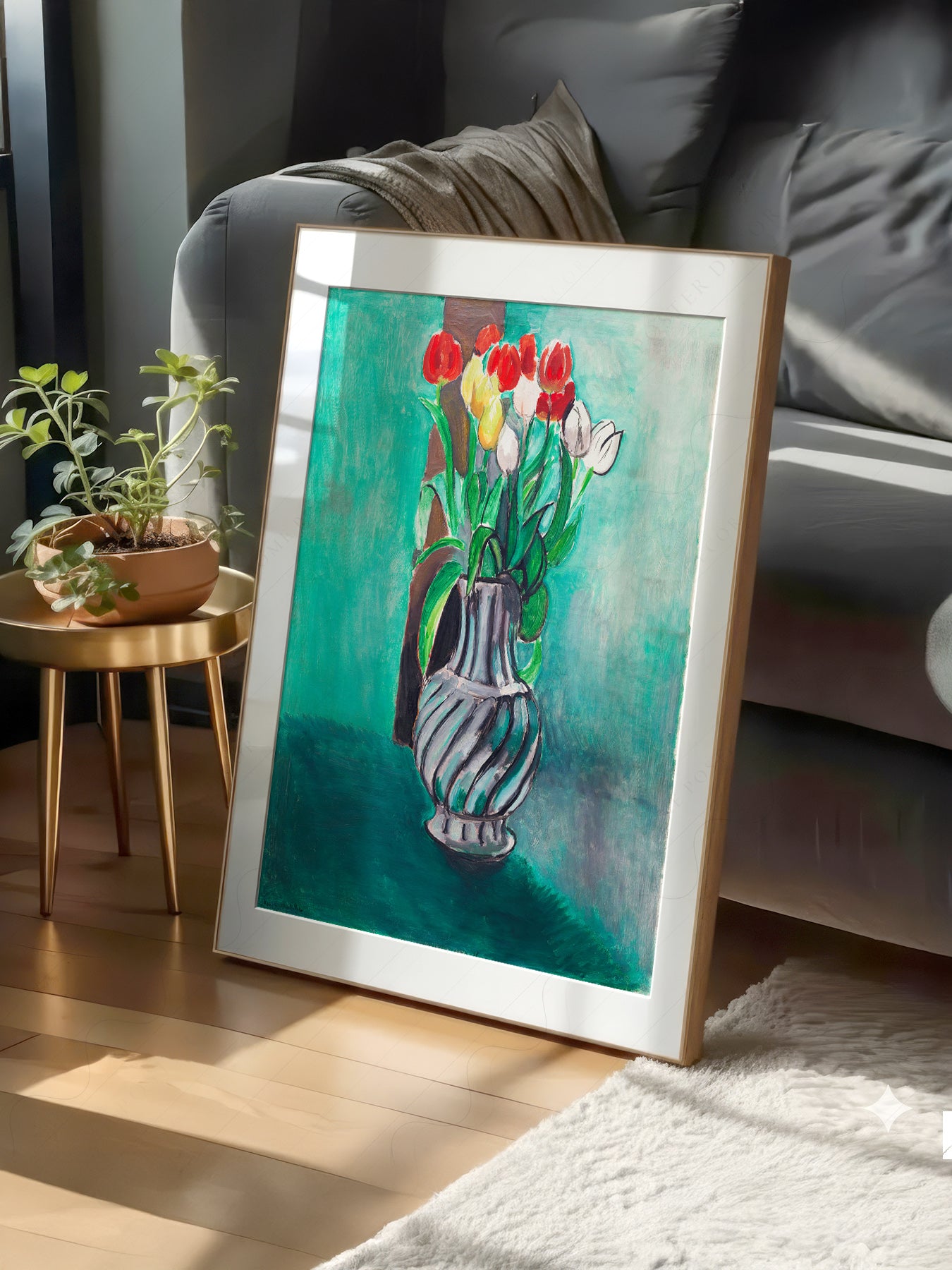 Henri Matisse Tulips in Vase print on 100% Cotton Matte Paper – texture detail
