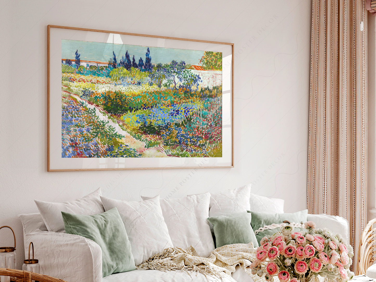 Van Gogh Poster, Garden at Arles, Colourful Garden, Gift Idea