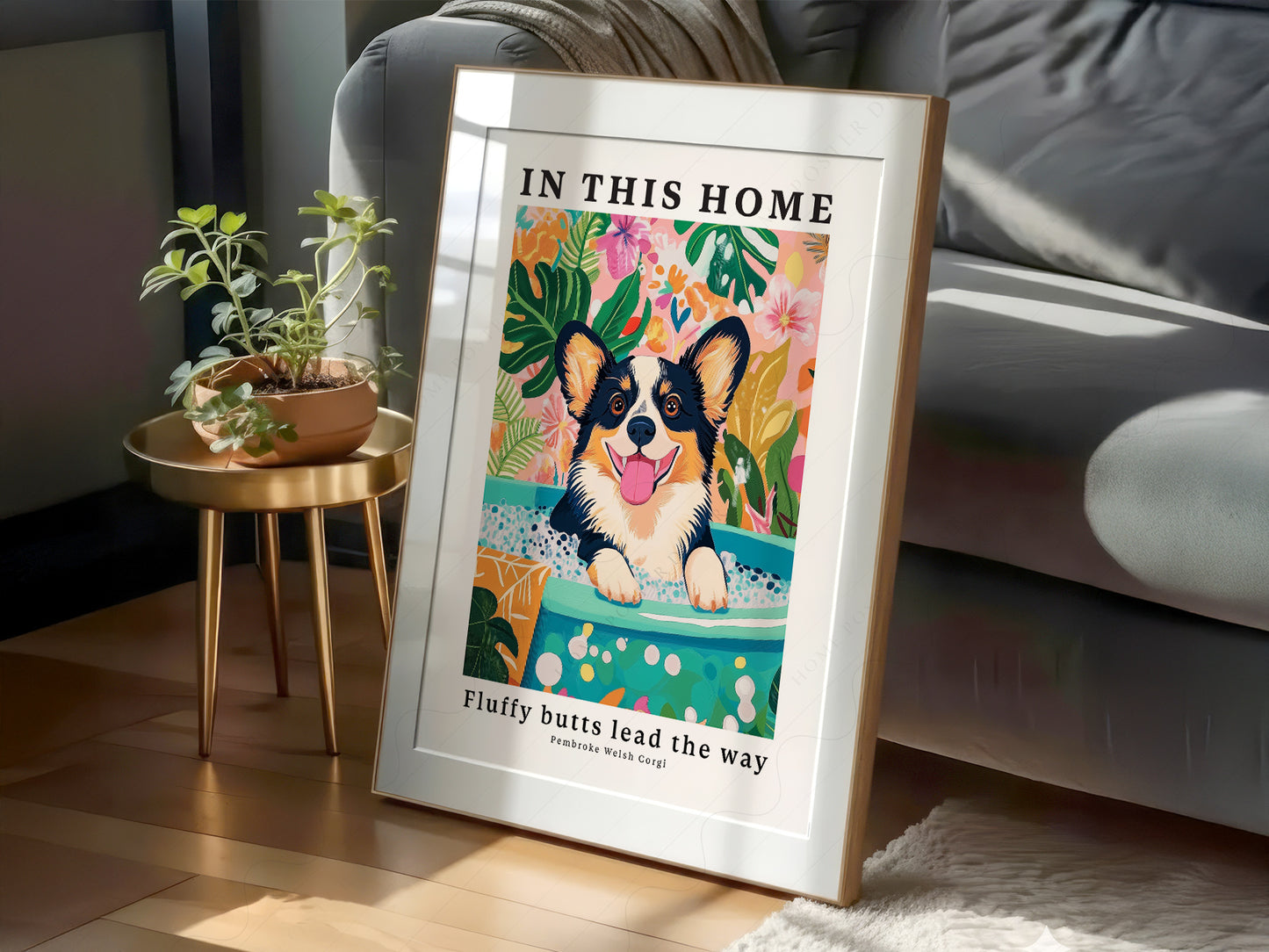 Close-up of Pembroke Welsh Corgi archival print on Premium Matte Paper