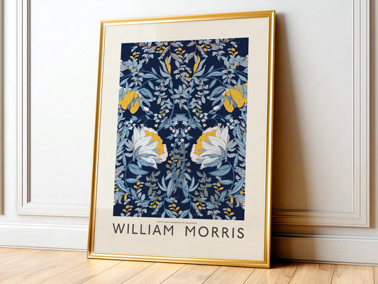 William Morris, Blue Floral Wall Art, Fine Art Prints
