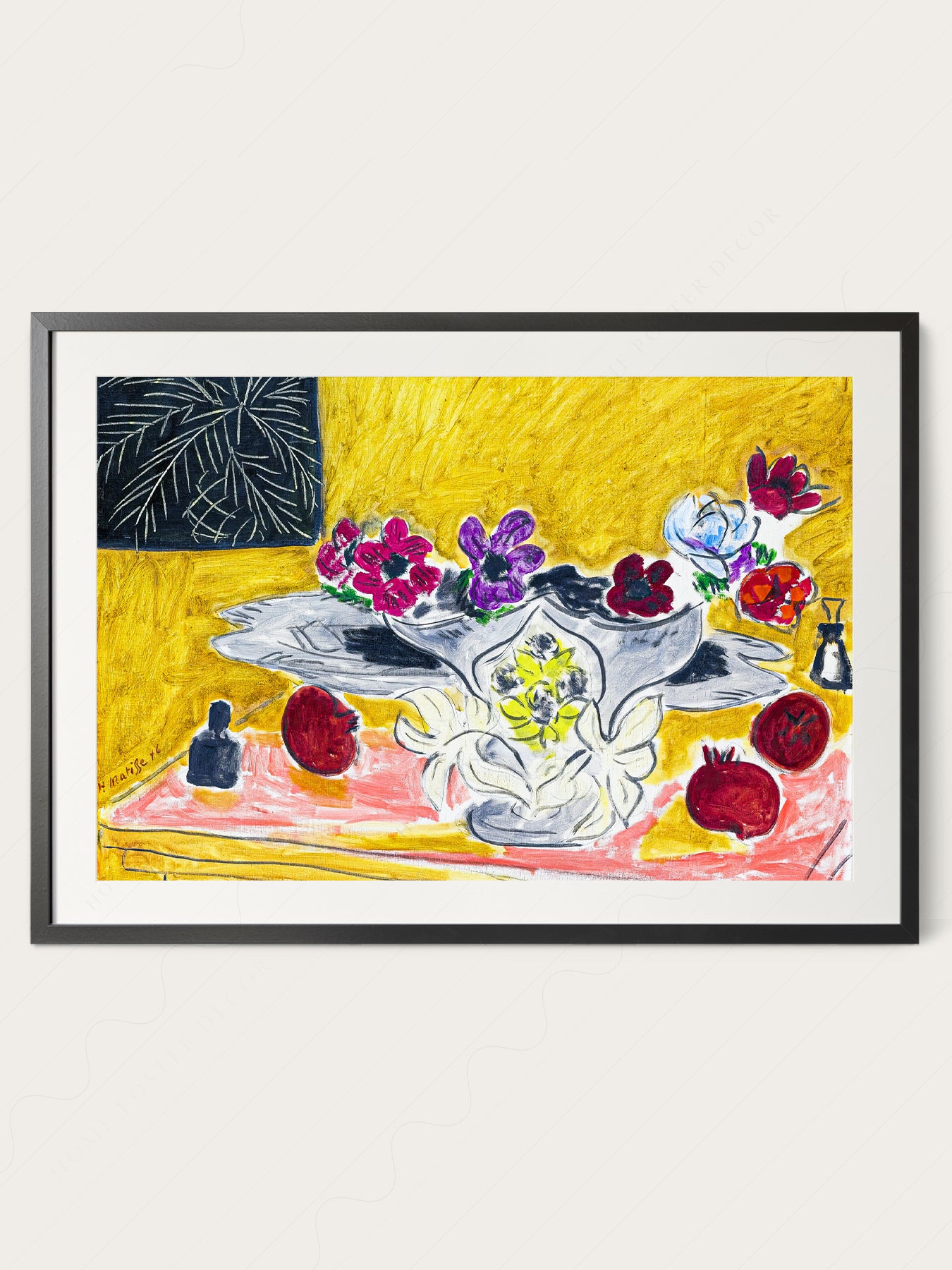Henri Matisse Anemones and Grenades Art Print – gallery wall art poster