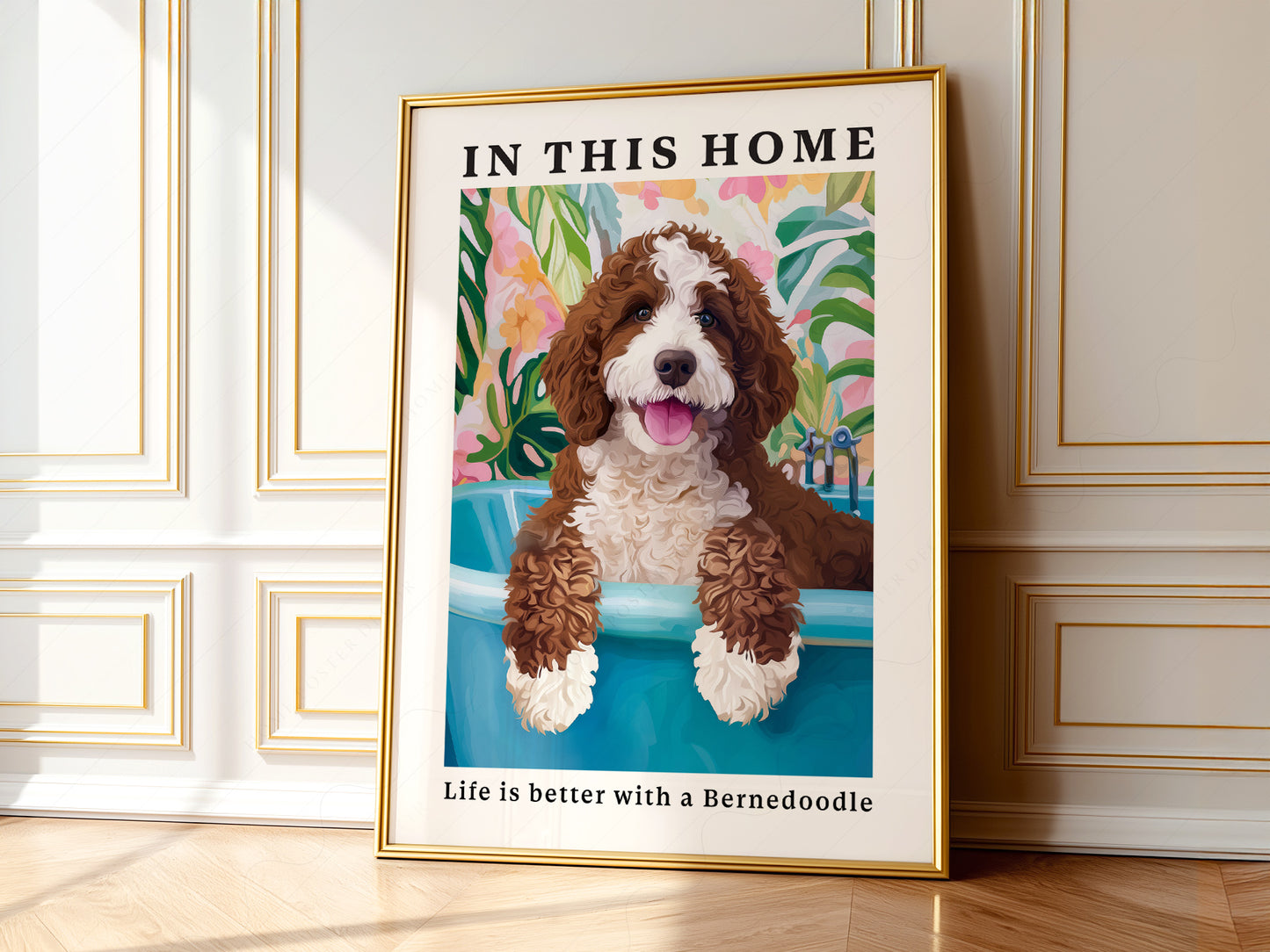 Gift-ready Bernedoodle Dog fine art print – museum quality