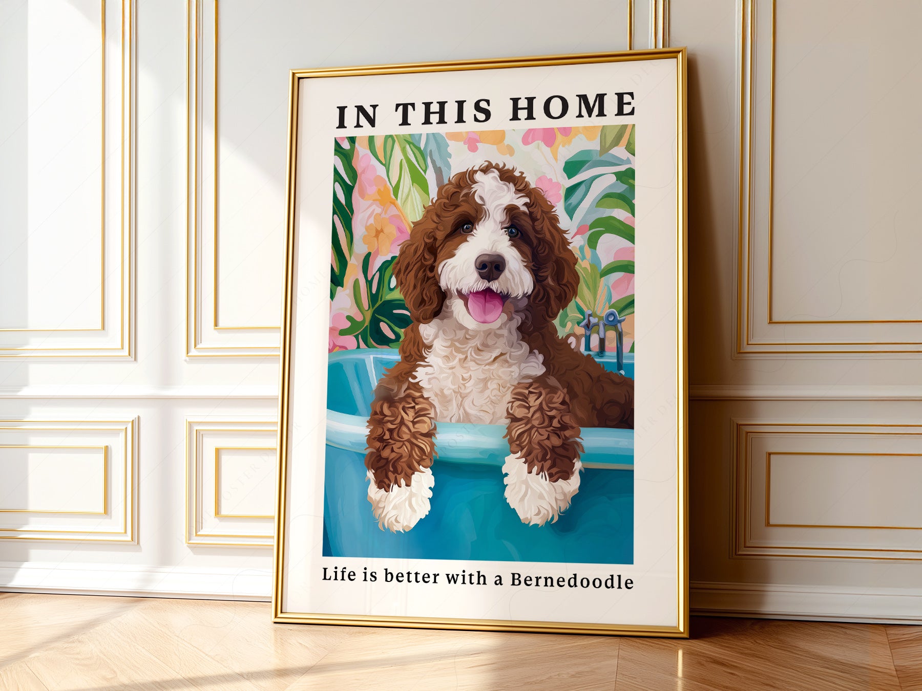 Gift-ready Bernedoodle Dog fine art print – museum quality