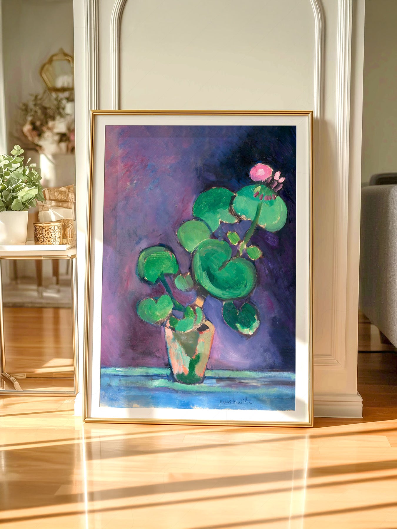 Gallery wall featuring Henri Matisse Geraniums in Vase fine art print