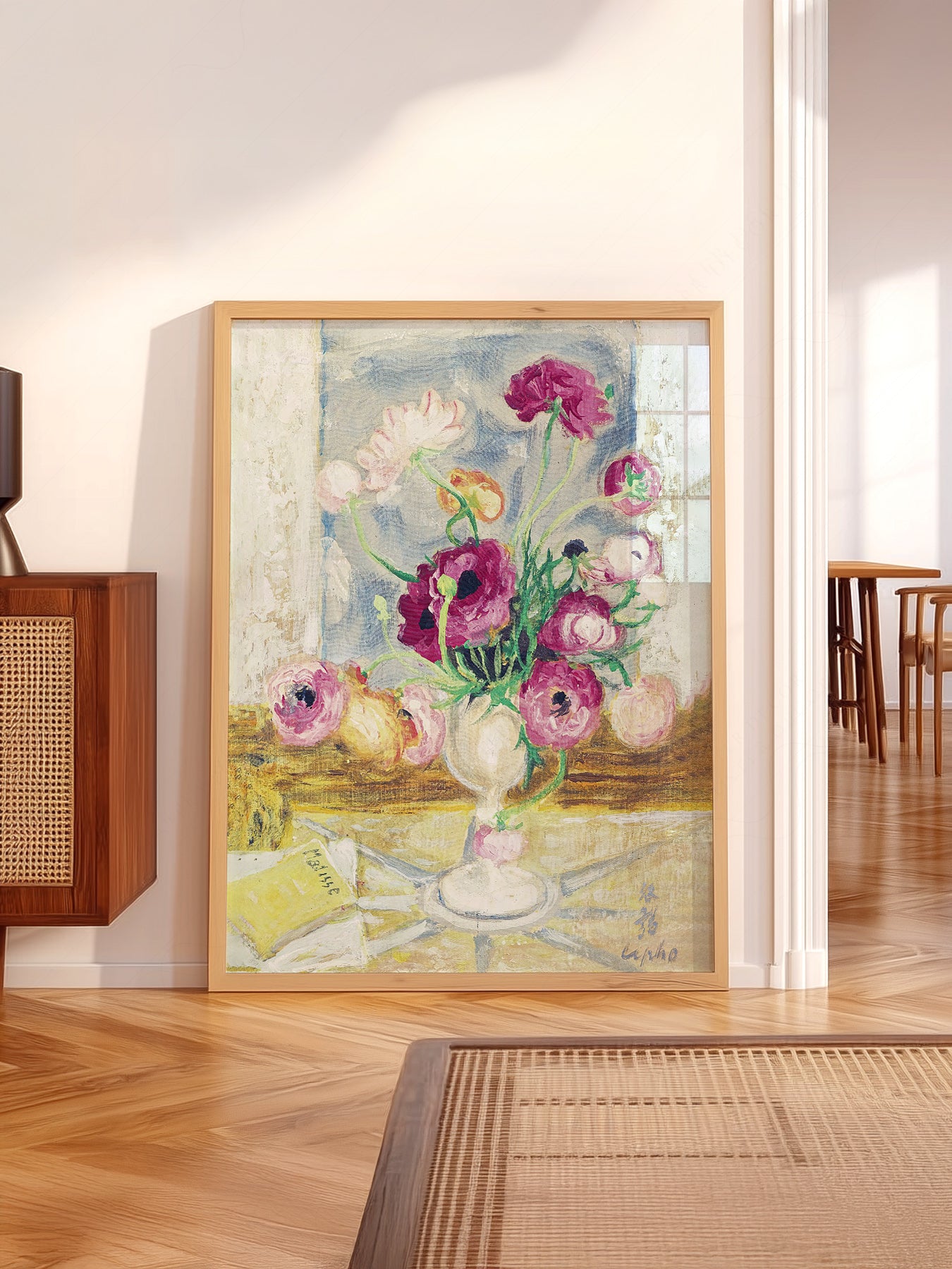 Henri Matisse wall art in a cozy home study or reading room