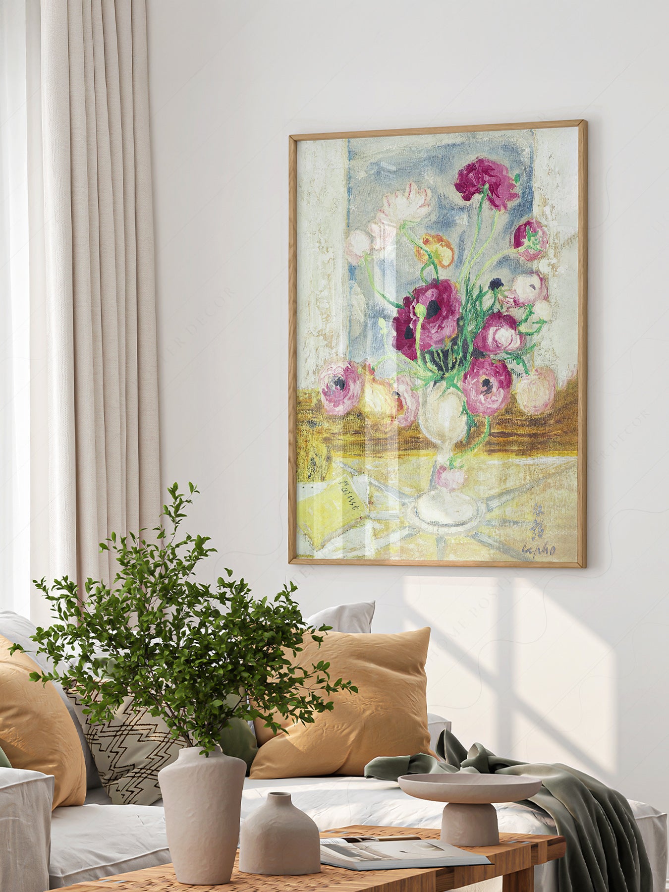 Close-up of Henri Matisse Flower in a Vase archival print on Premium Matte Paper