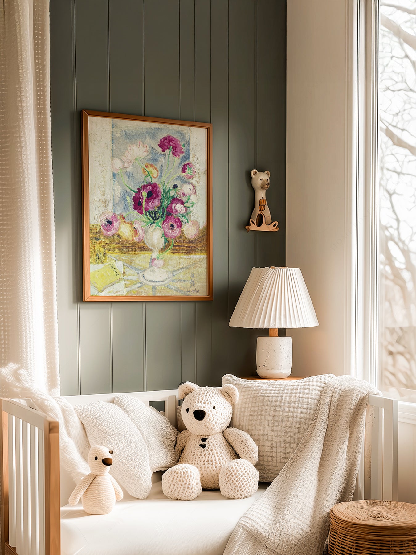 Henri Matisse Flower in a Vase in a light-filled Japandi-inspired living space