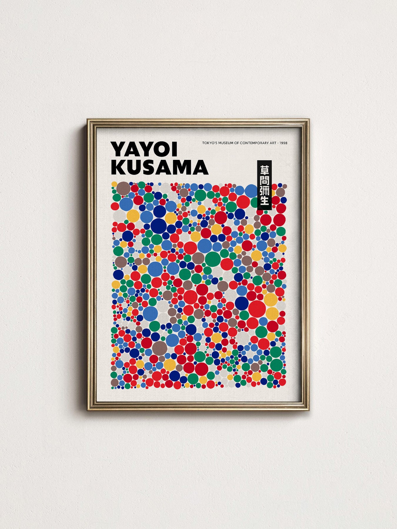 Yayoi Kusama Polka Dot Art Print – Colorful Japanese – exhibition poster wall art