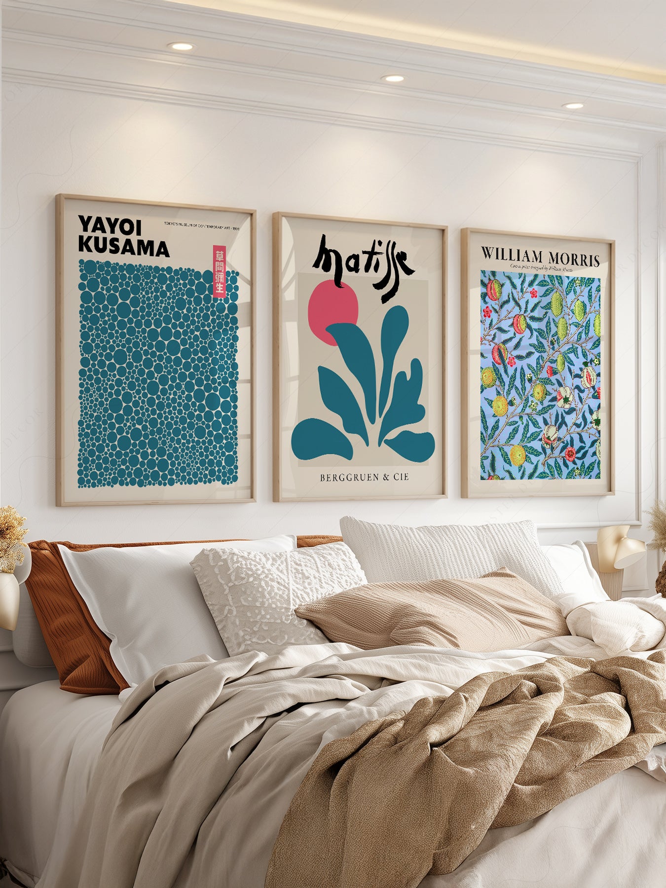 Kusama Matisse William Morris Set of 3 Prints – museum quality art print