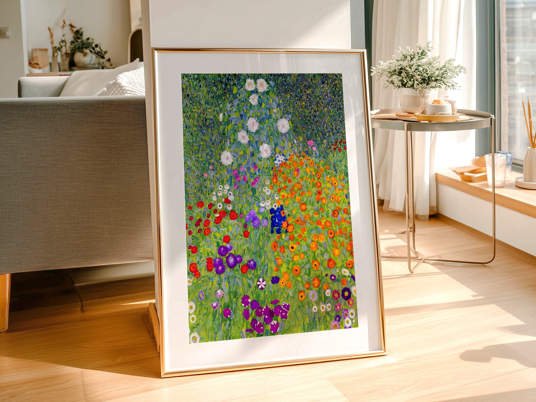 Gustav Klimt Bauerngarten Flower Garden Art Print | Home Poster Decor