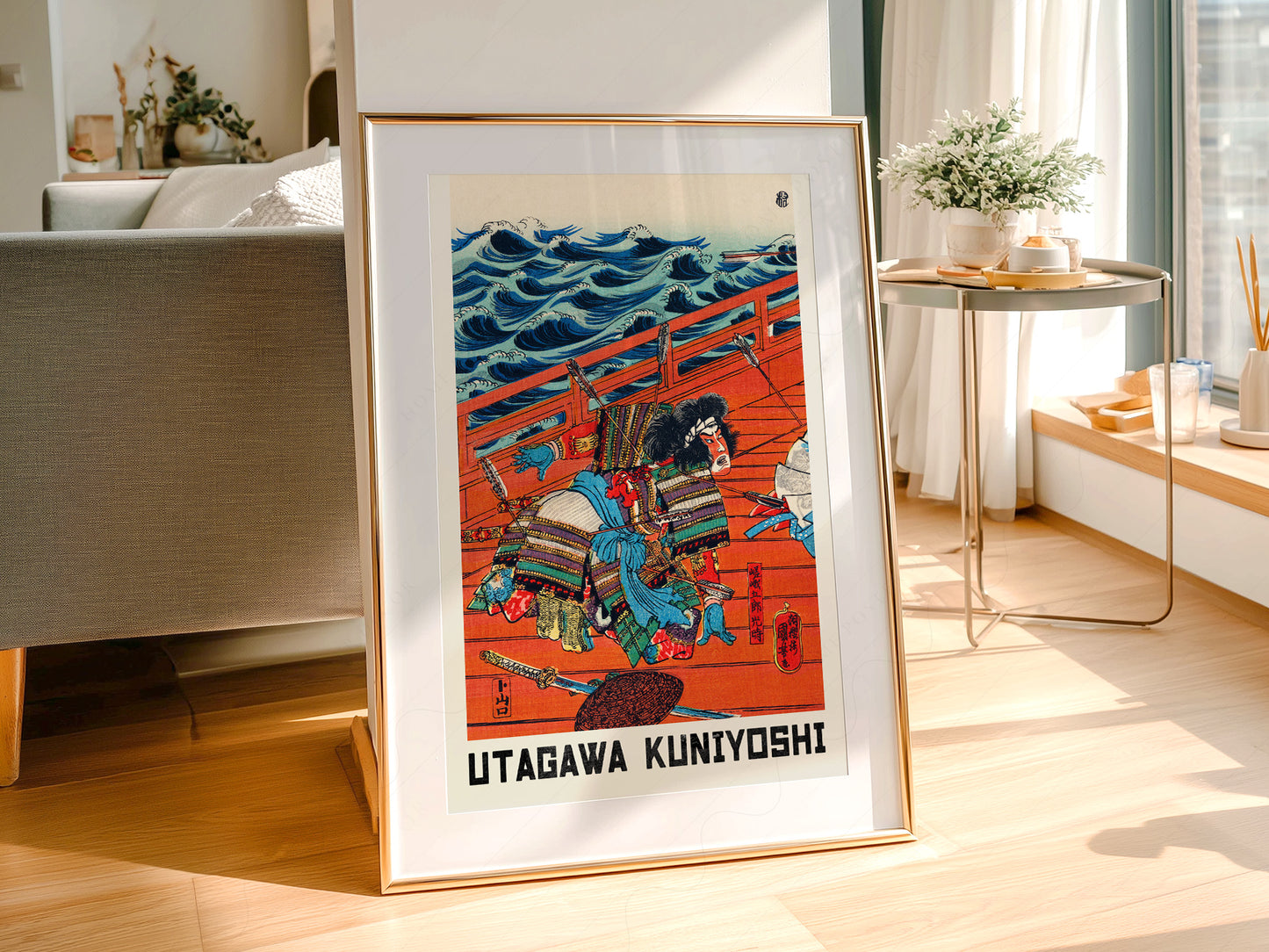 Utagawa Kuniyoshi Saga Goro Mitsutoki Print – Japanese Samurai Wall Art