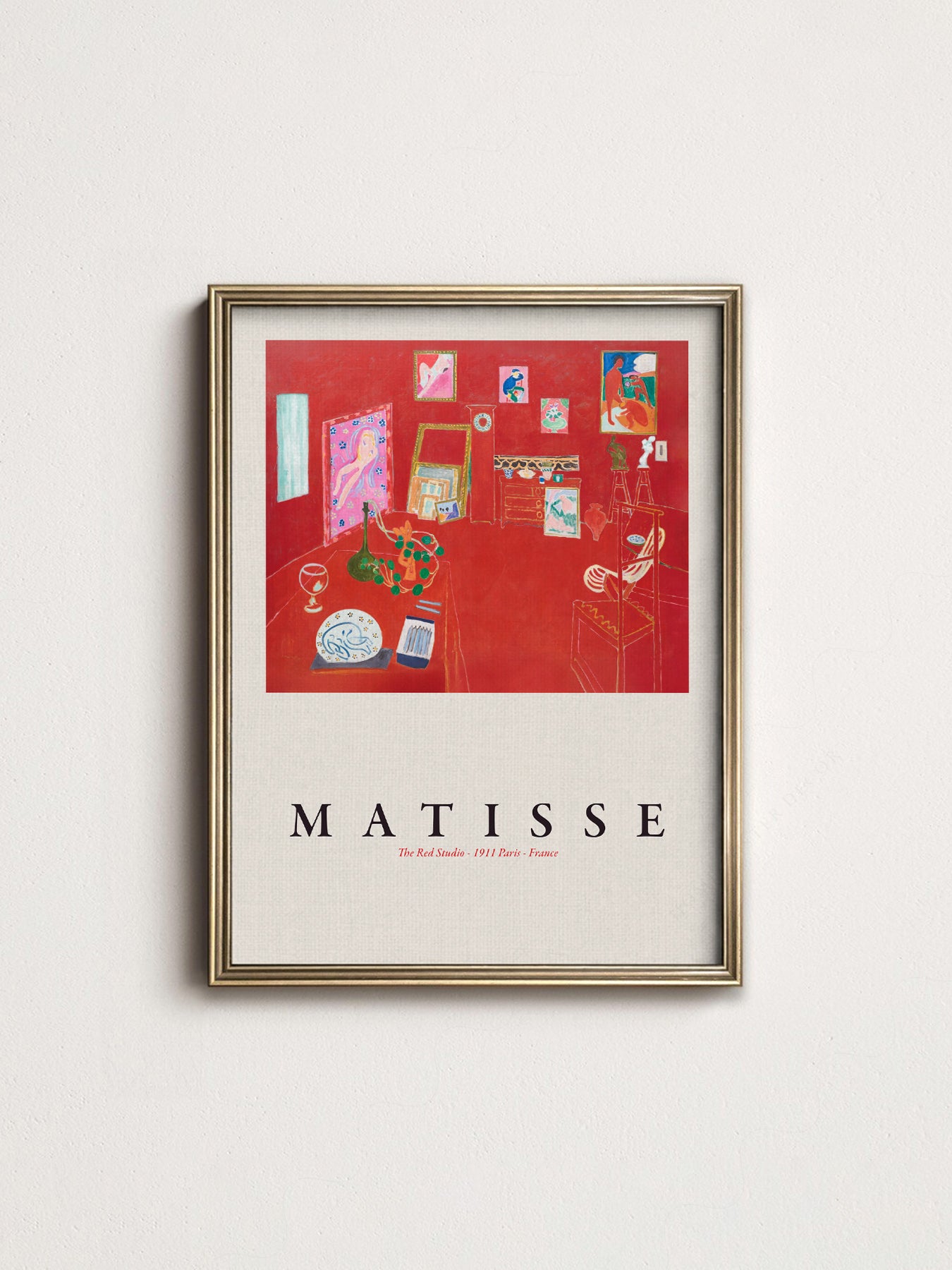 Henri Matisse The Red Studio Art Print – Modern Museum Wall Poster