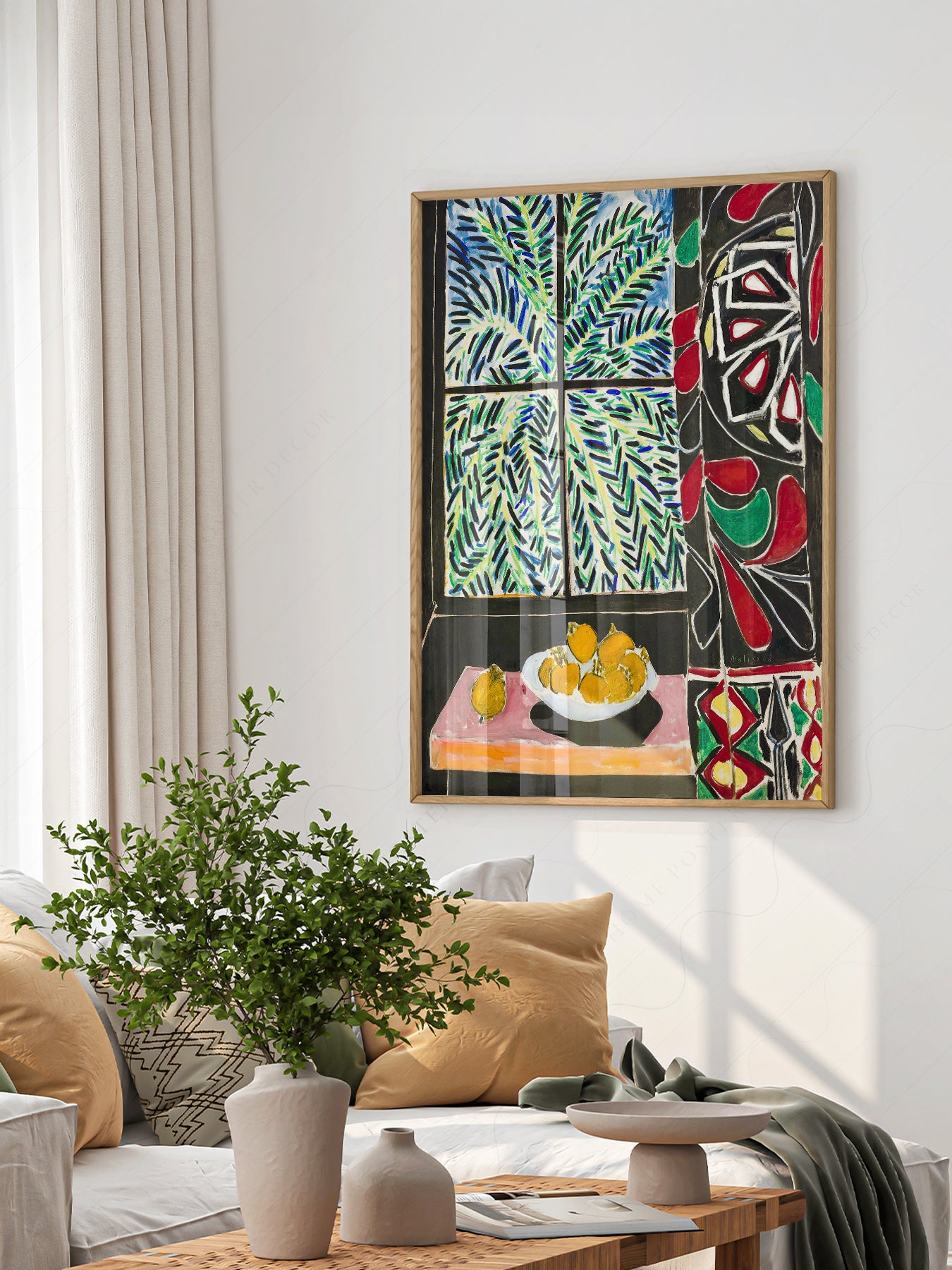 Henri Matisse Interior with Egyptian Curtain Print – Colorful Wall Art