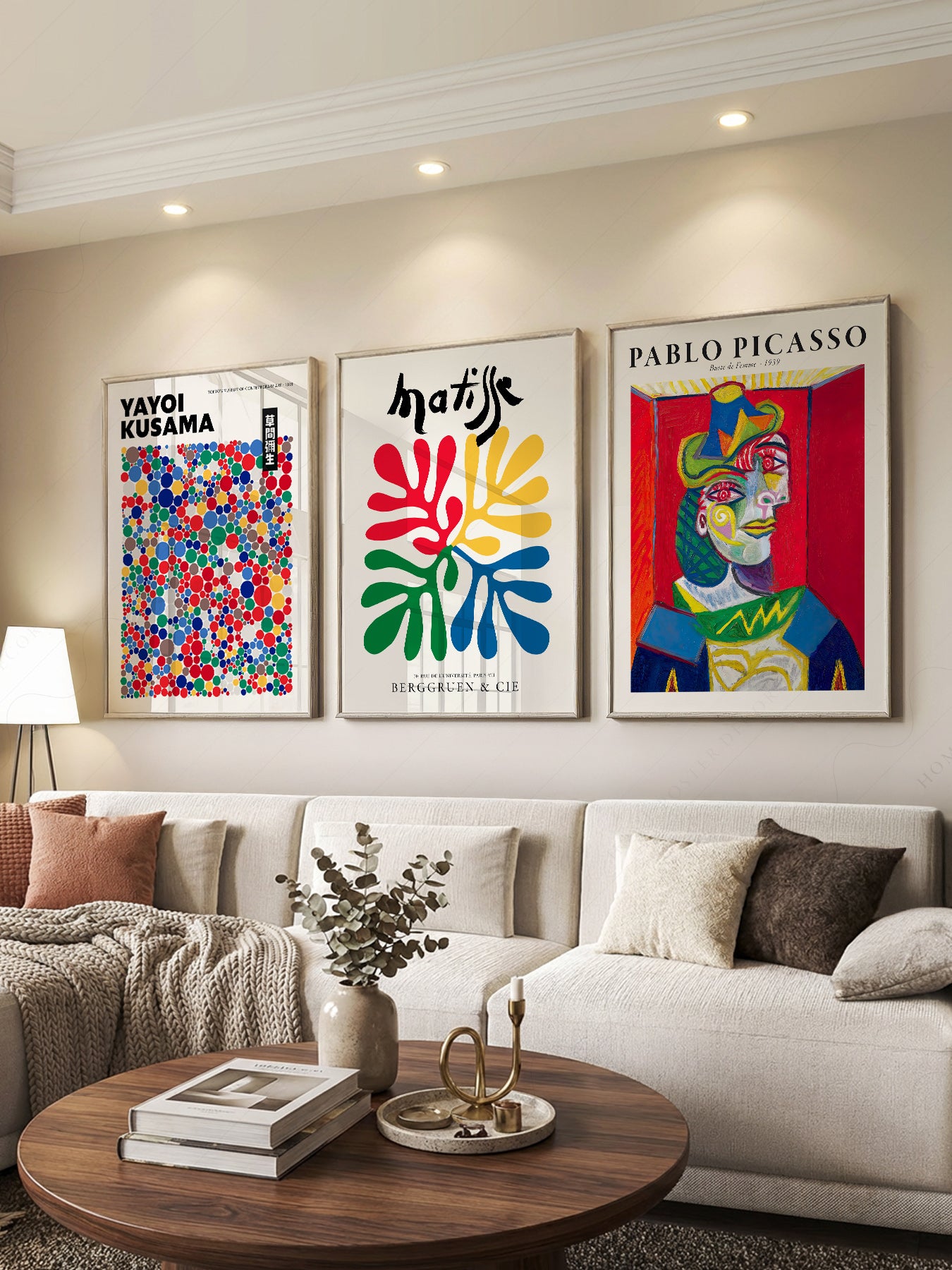Matisse Kusama Picasso Set of 3 Prints – Modern – art poster for living room
