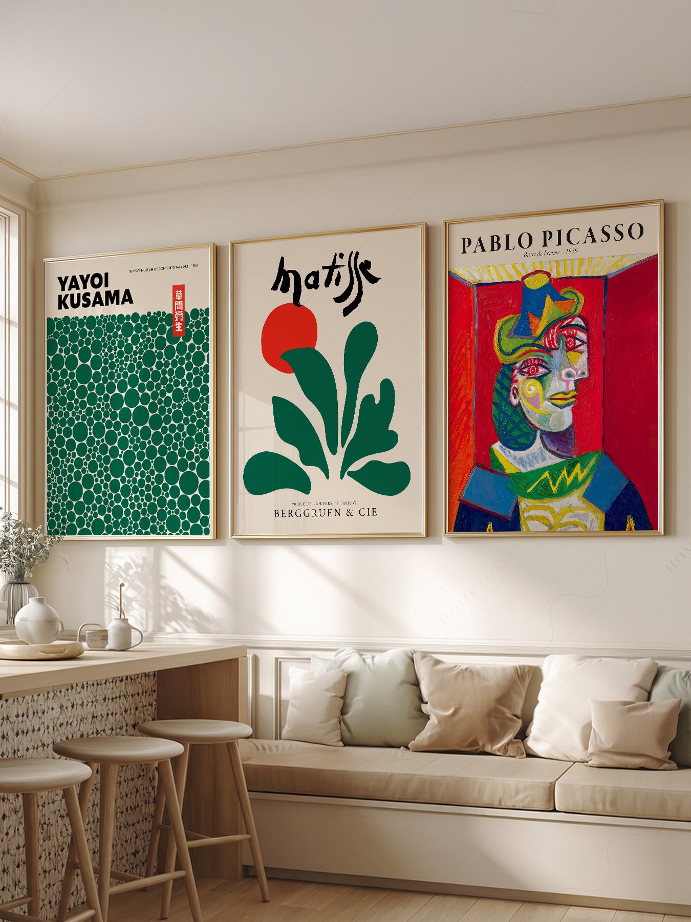 Matisse Kusama Picasso Gallery Wall Set of 3 – Modern – fine art print wall decor