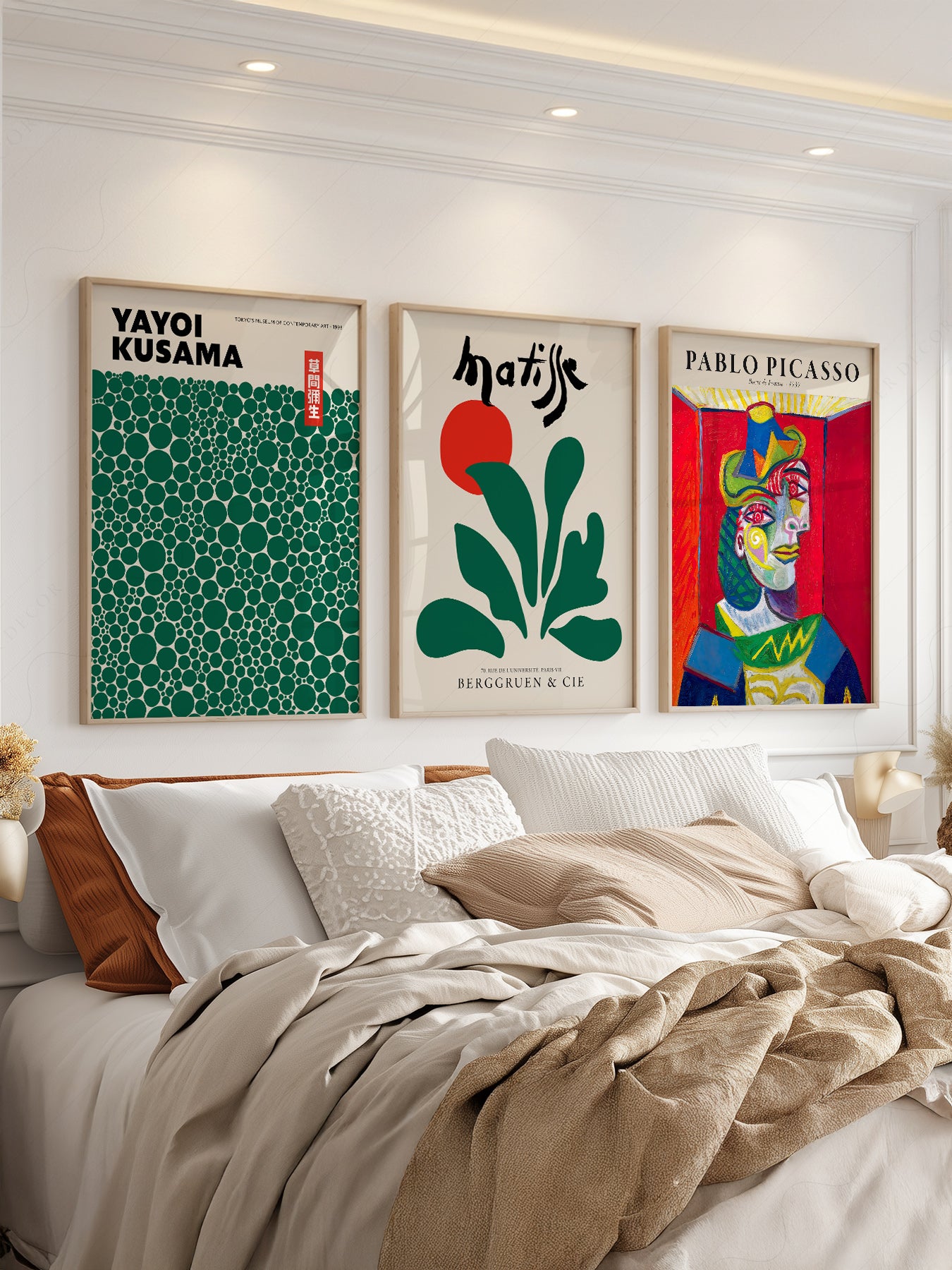 Matisse Kusama Picasso Gallery Wall Set of 3 – Modern – museum quality art print