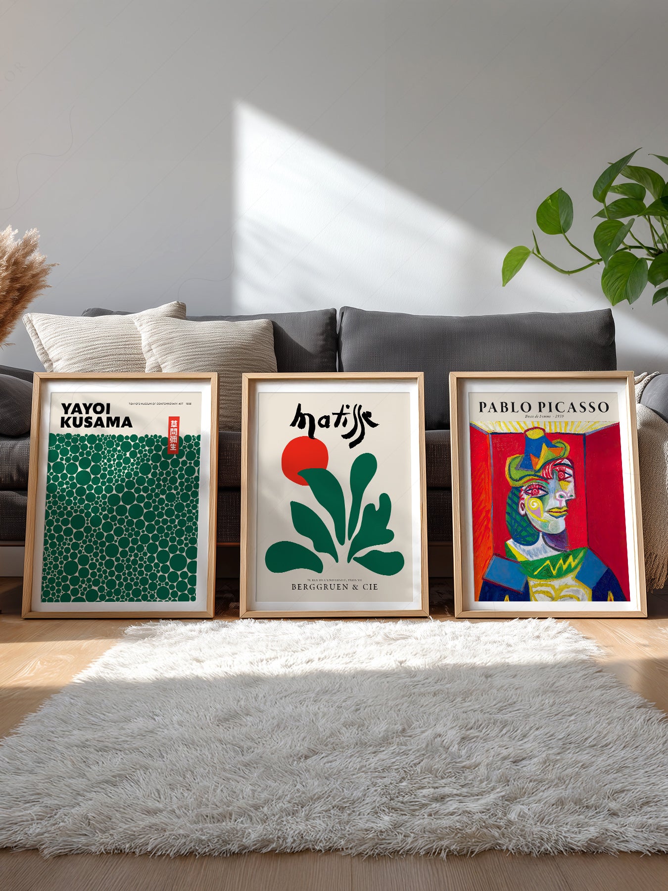 Matisse Kusama Picasso Gallery Wall Set of 3 – Modern – gallery wall art poster