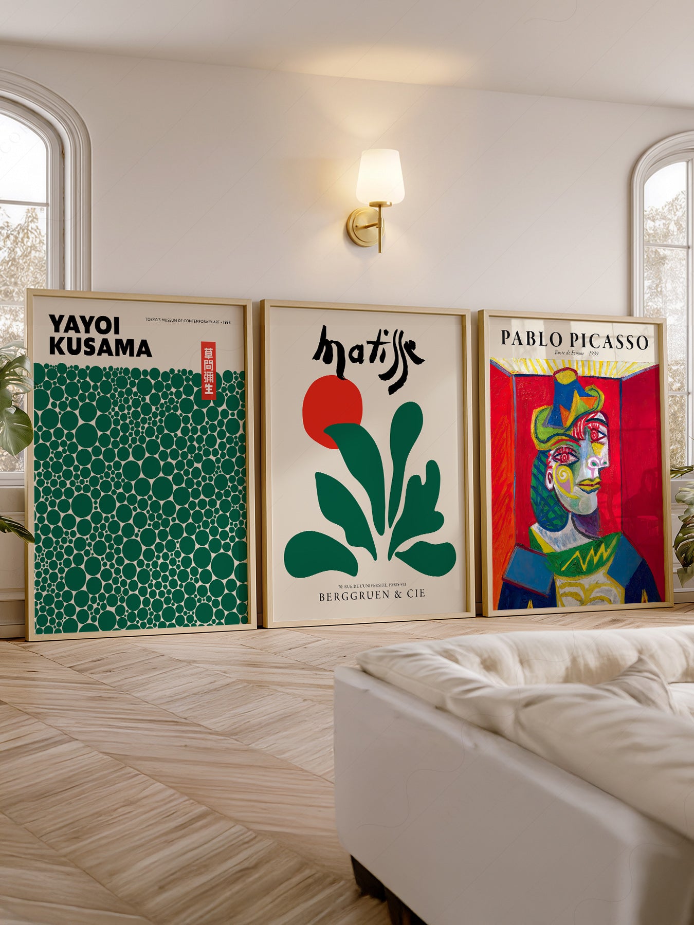 Matisse Kusama Picasso Gallery Wall Set of 3 – Modern – classic art print reproduction