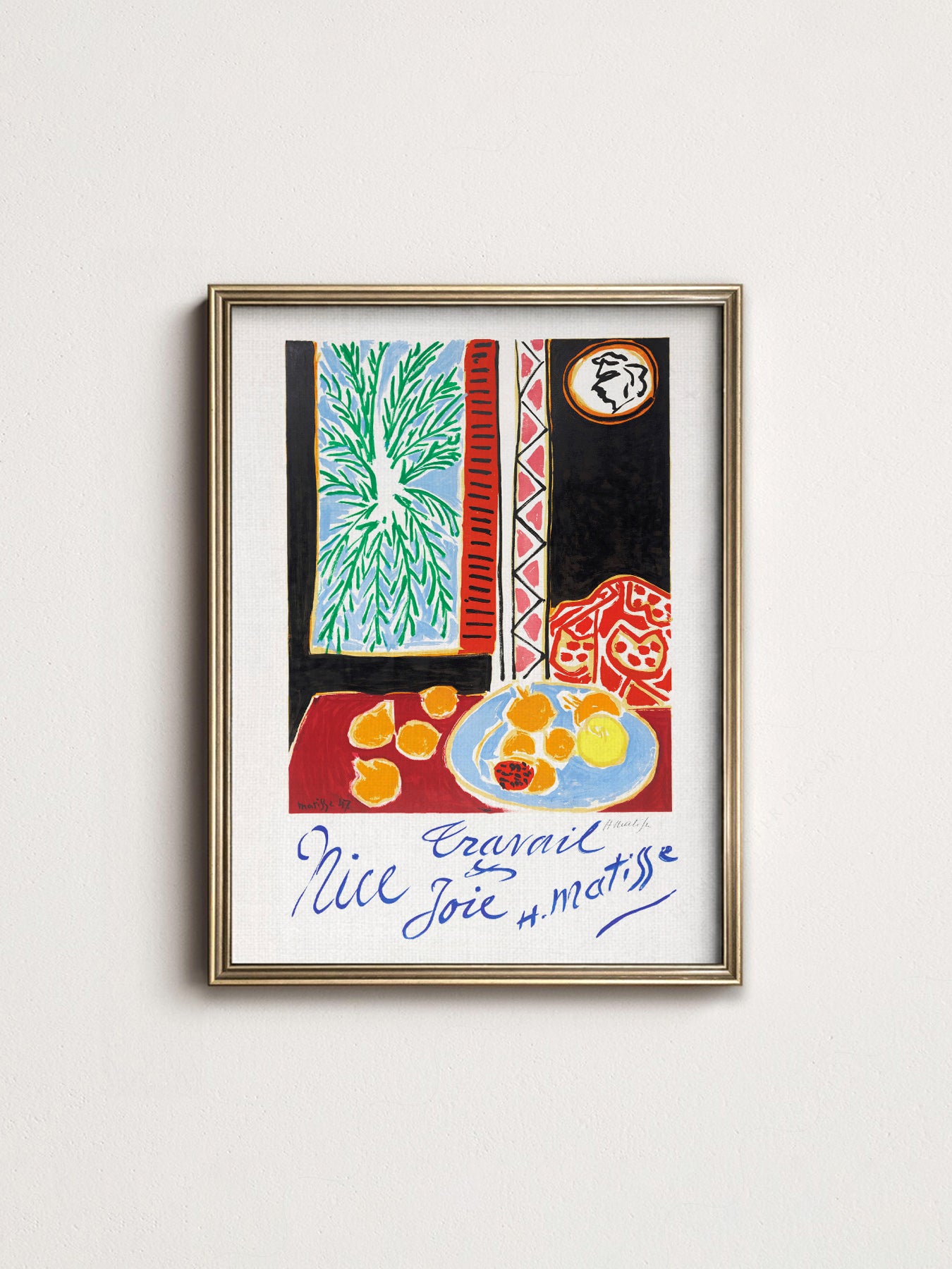 Henri Matisse Nice Travail et Joie Art Print – Modern – exhibition poster wall art