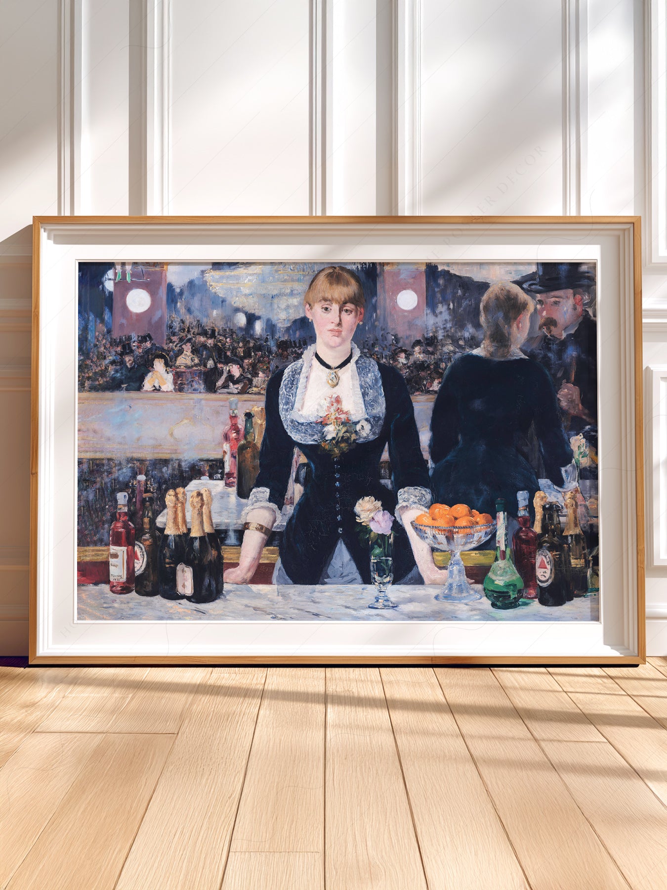 Édouard Manet A Bar at the wall art in a cozy home study or reading room