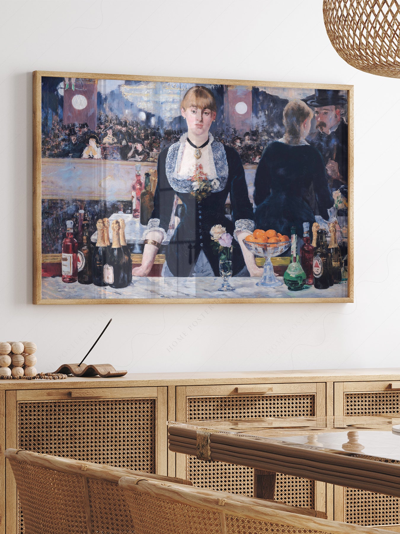 Close-up of Édouard Manet A Bar at the archival print on Premium Matte Paper