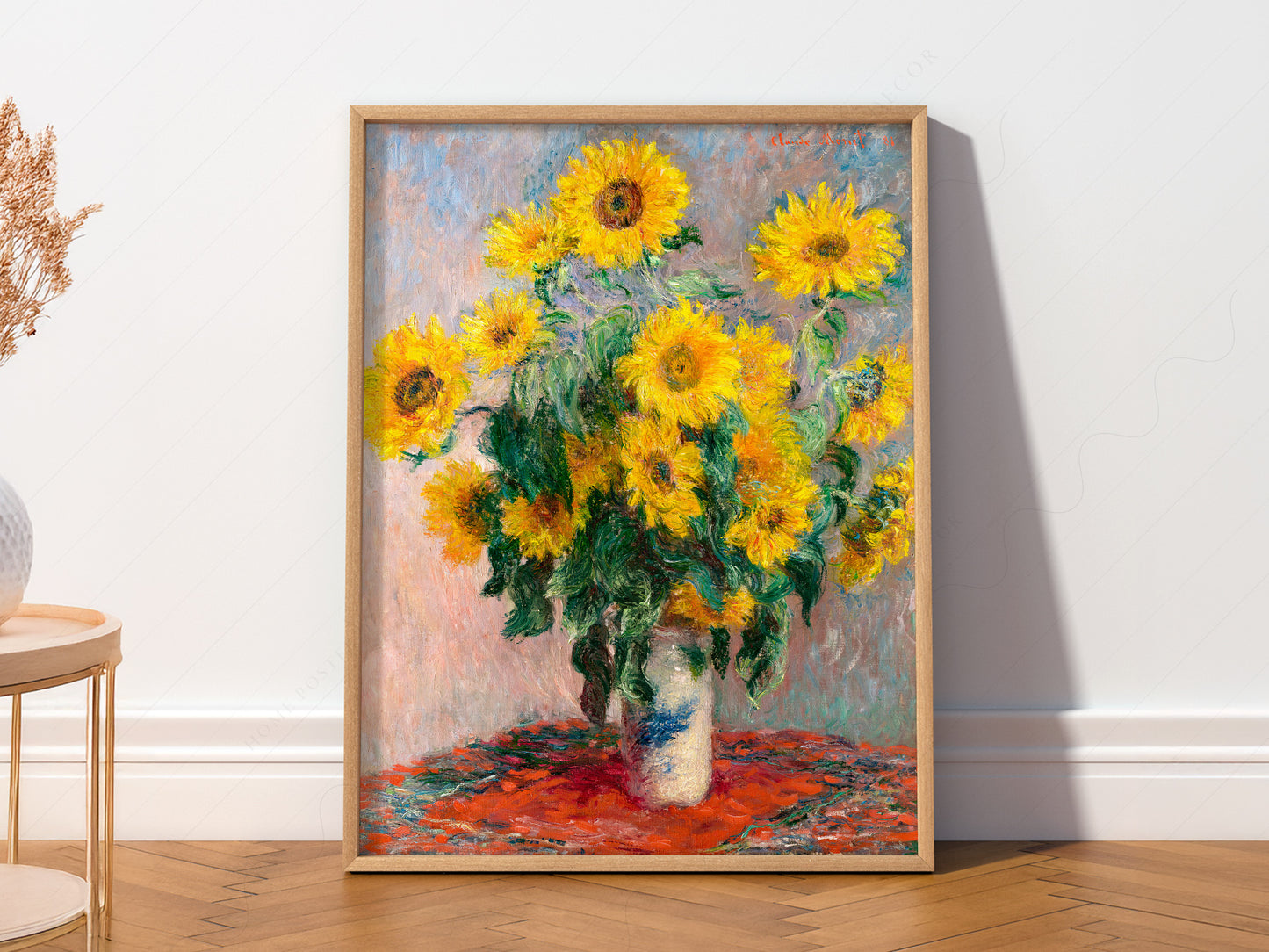 Claude Monet Poster, Bouquet of Sunflowers, Floral Wall Decor