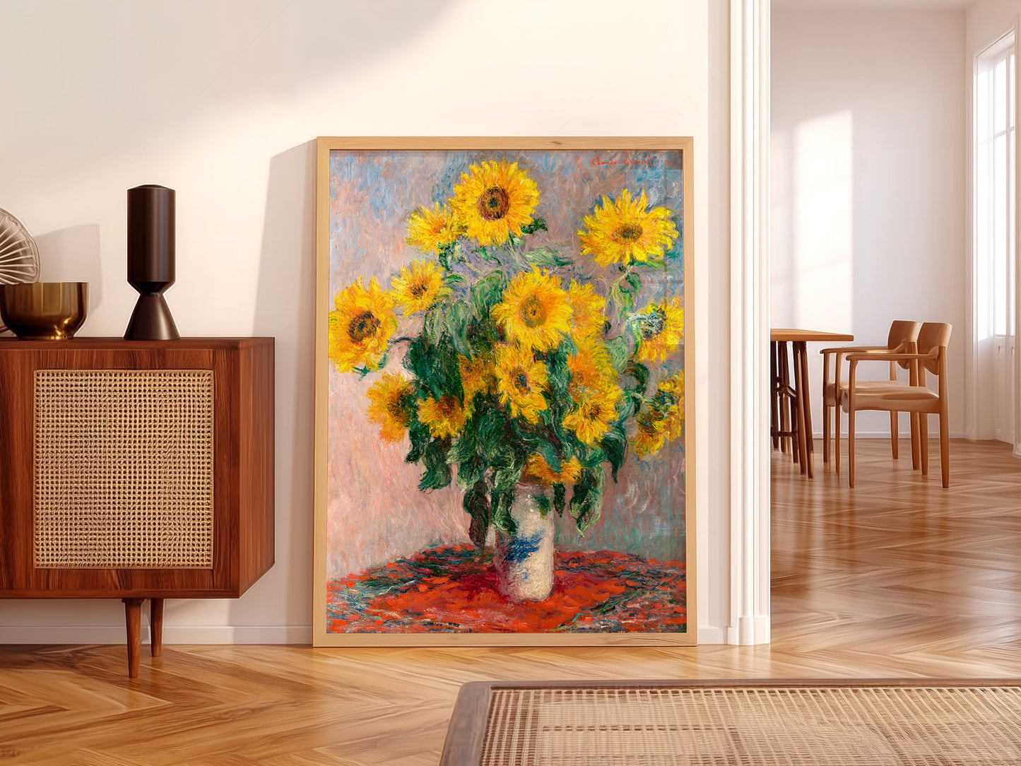 Claude Monet Poster, Bouquet of Sunflowers, Floral Wall Decor