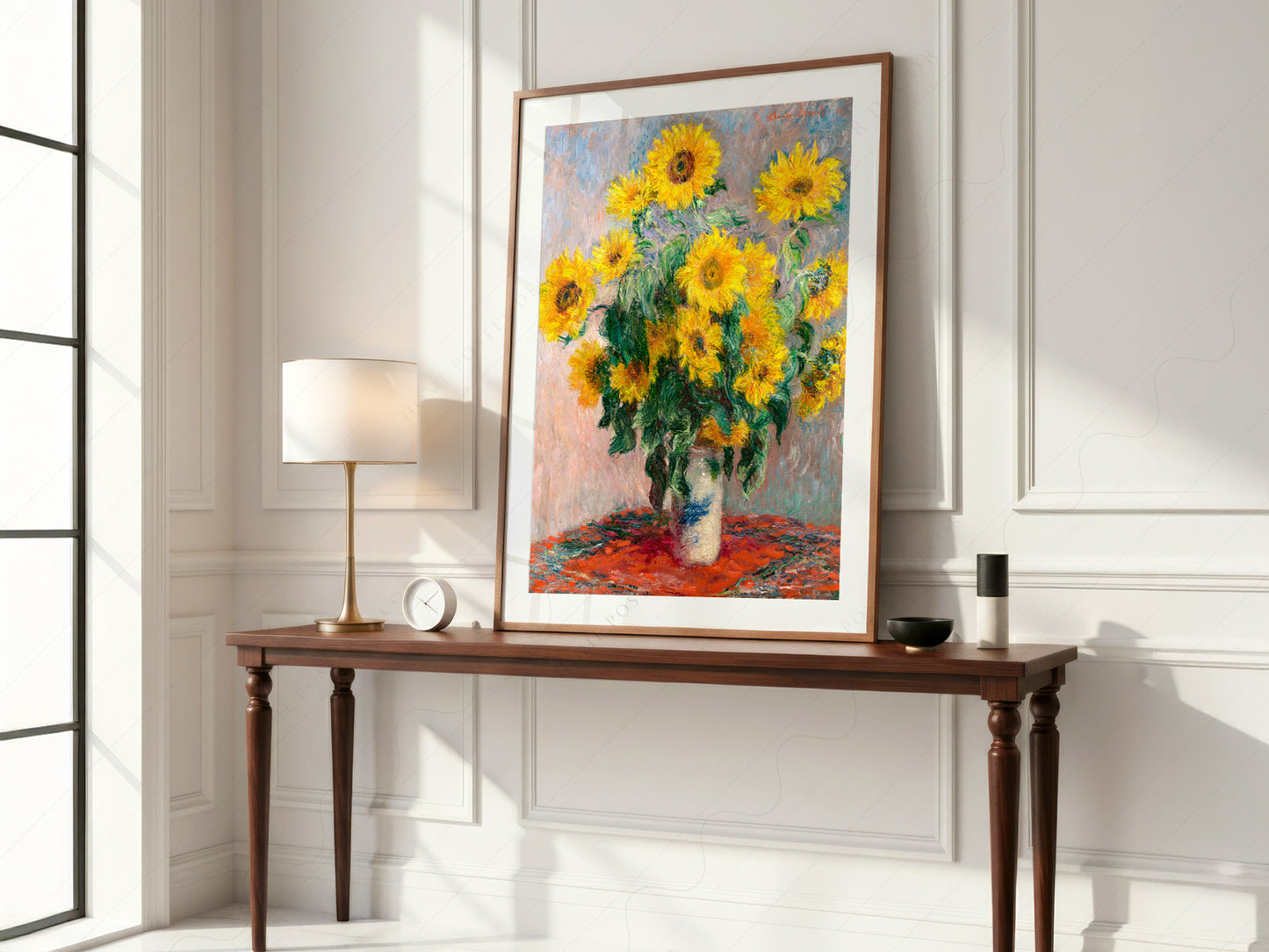 Claude Monet Poster, Bouquet of Sunflowers, Floral Wall Decor