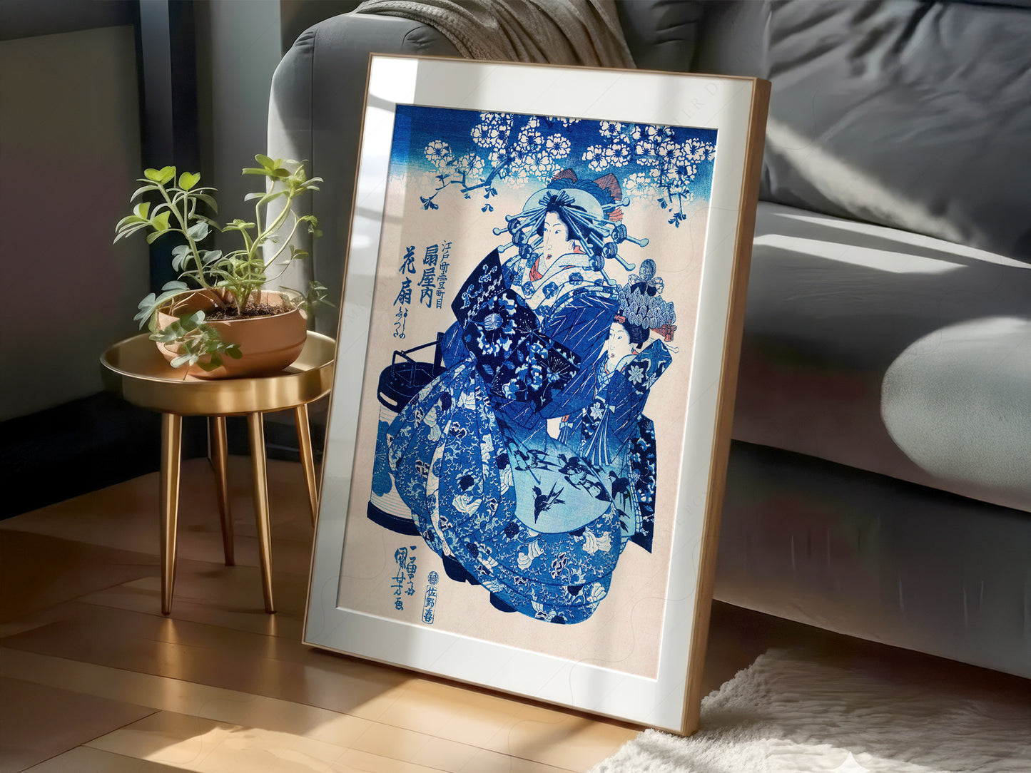 Utagawa Kuniyoshi Ogiya uchi Hanaogi Print – Japanese Ukiyo-e Wall Art